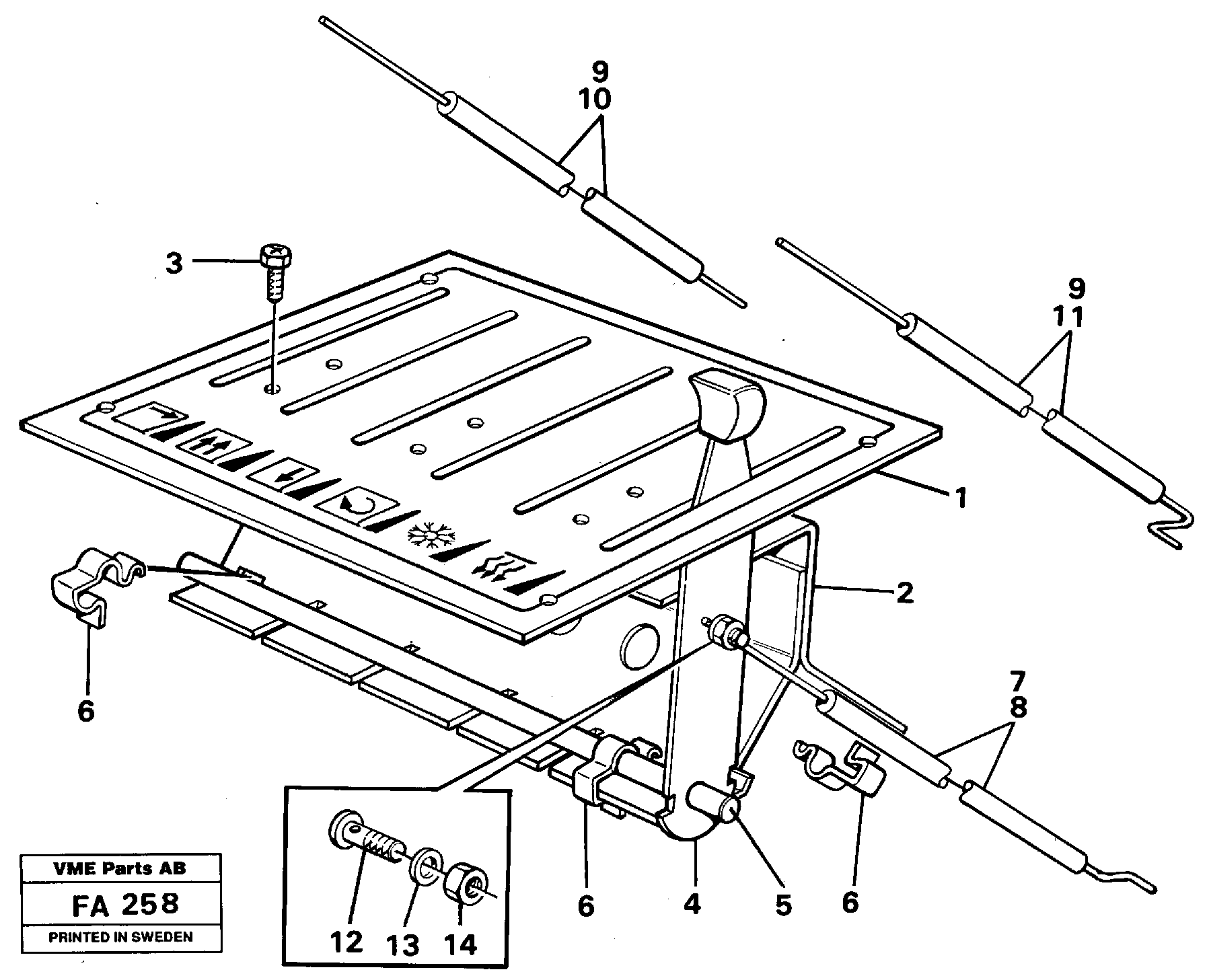 Heater control — volvo parts diagram