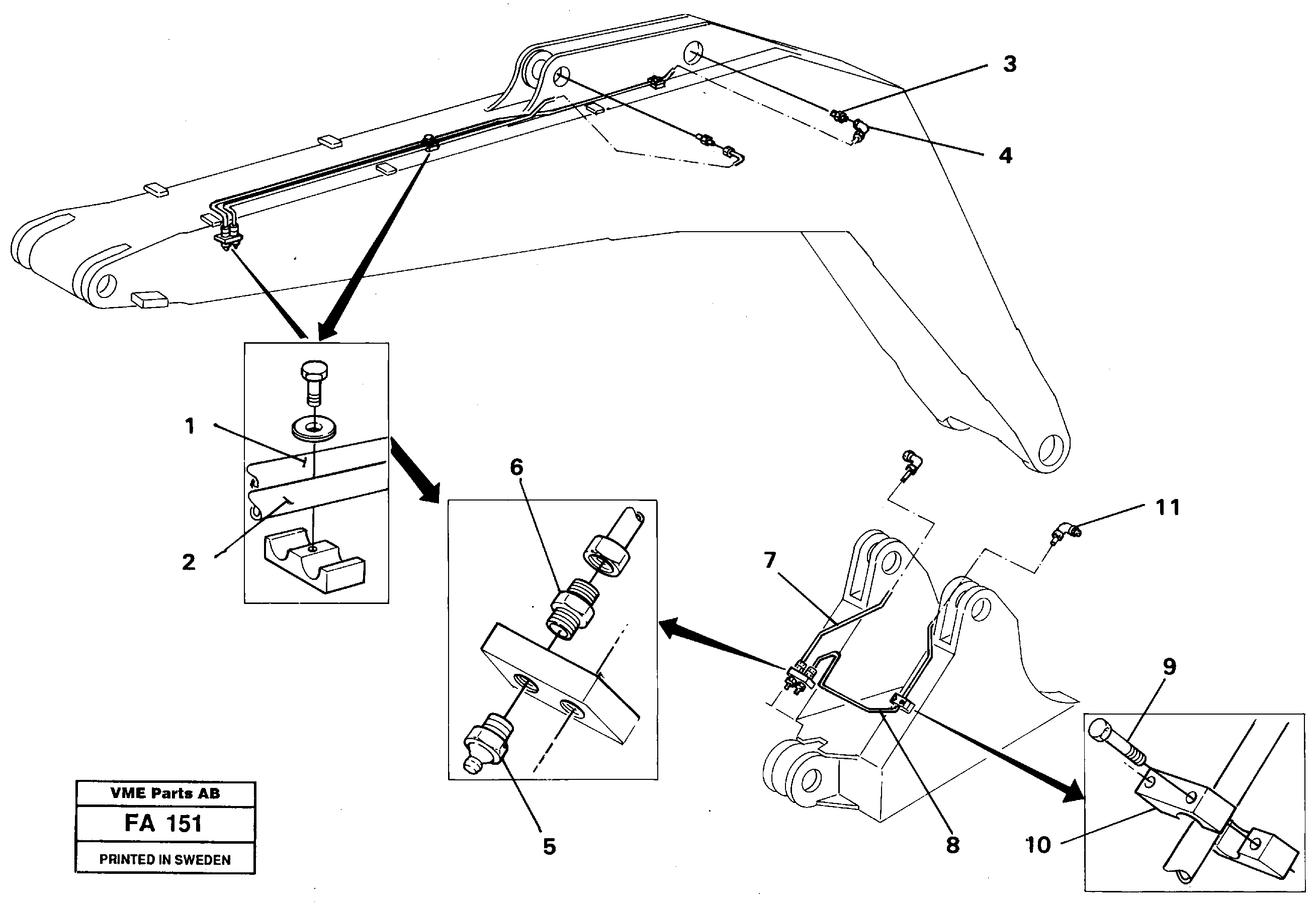 Backhoe lubricating 5.20m — volvo parts diagram