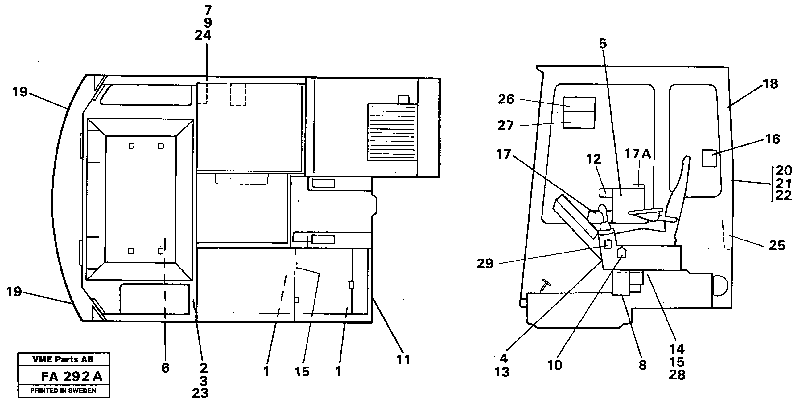 Sign plates and decals  SER NO -4642+4644+4645+4646 — volvo parts diagram