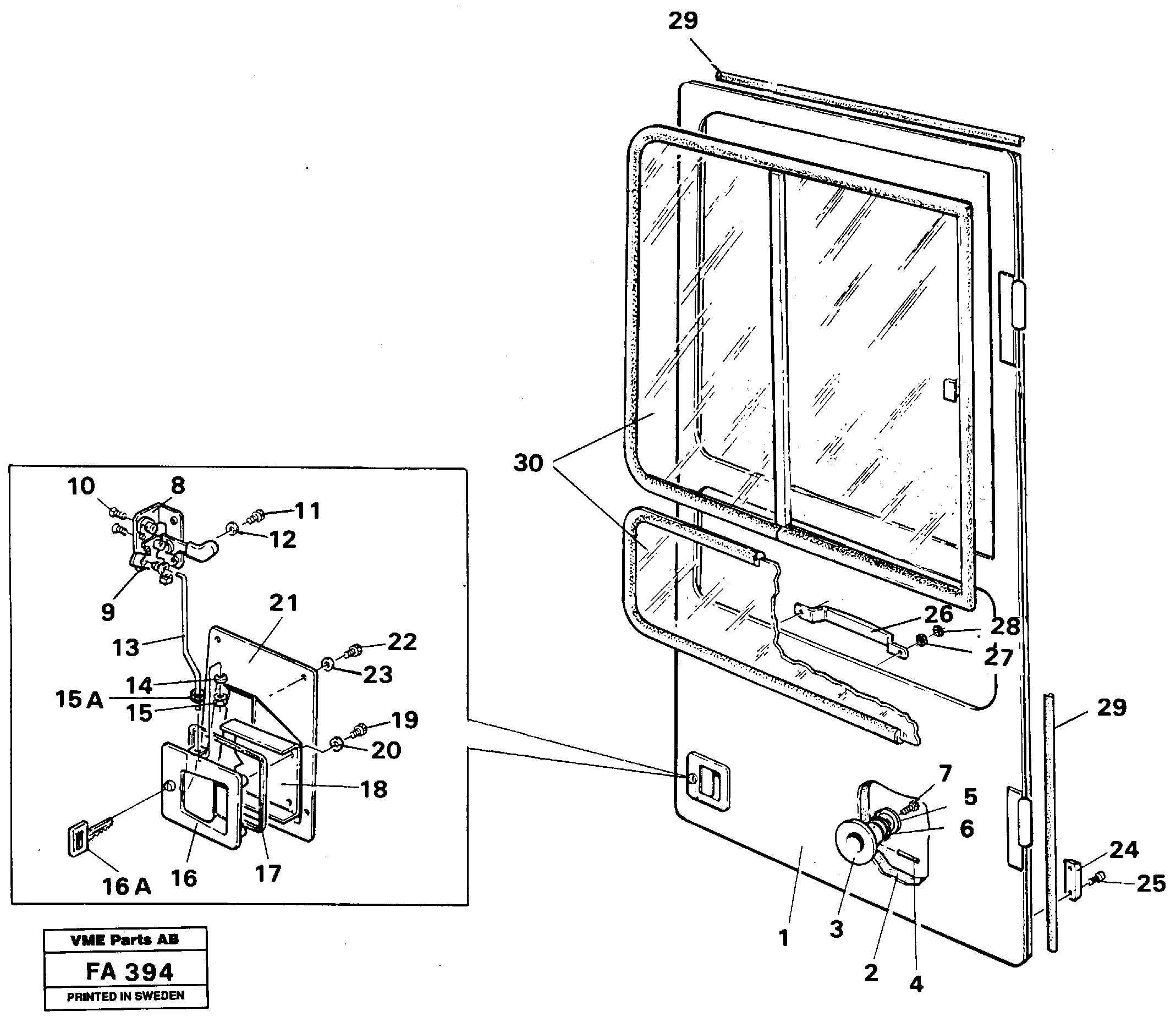 Door  SER NO 4418 - — volvo parts diagram