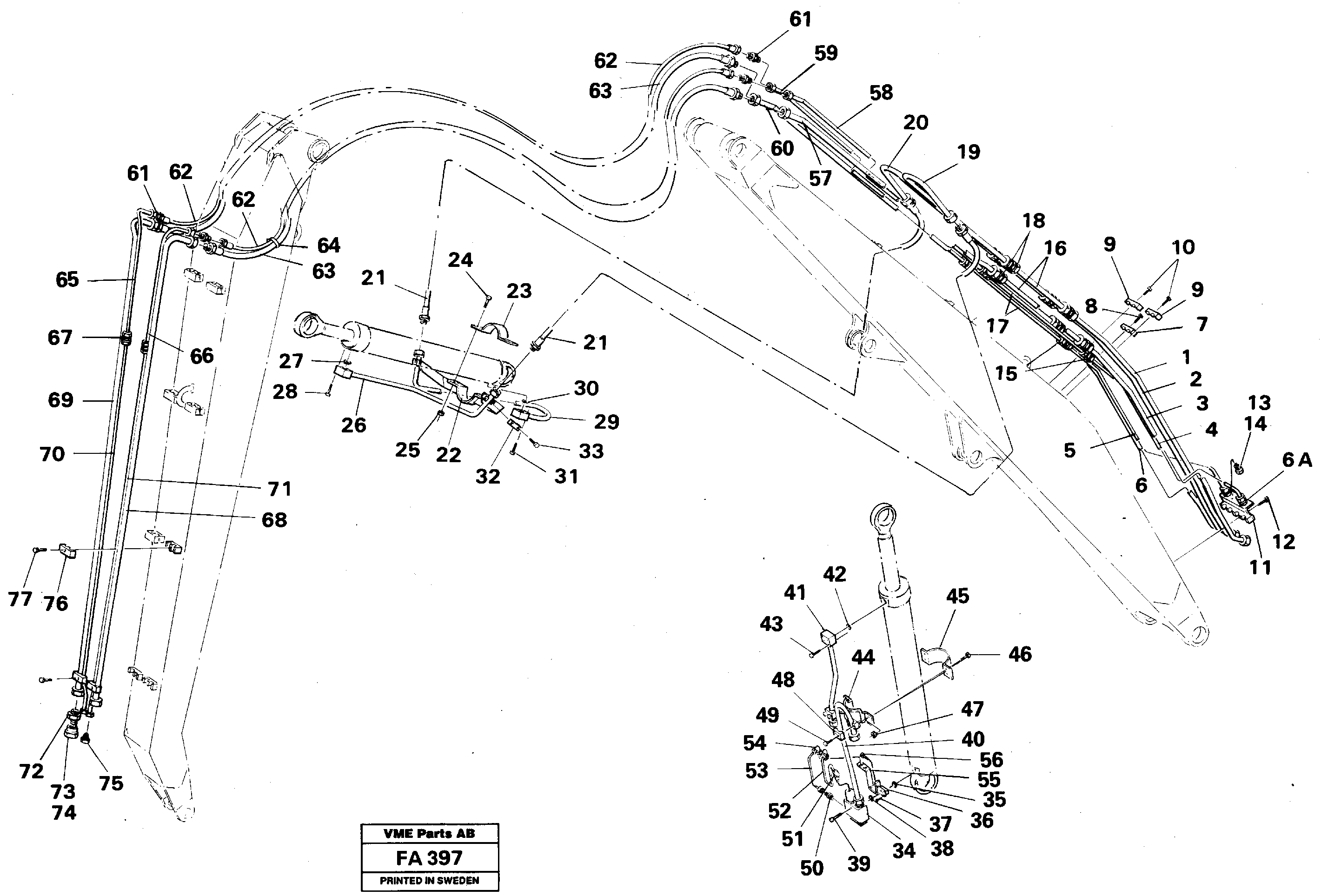 Hydraulic system for materials handling equipm — volvo parts diagram