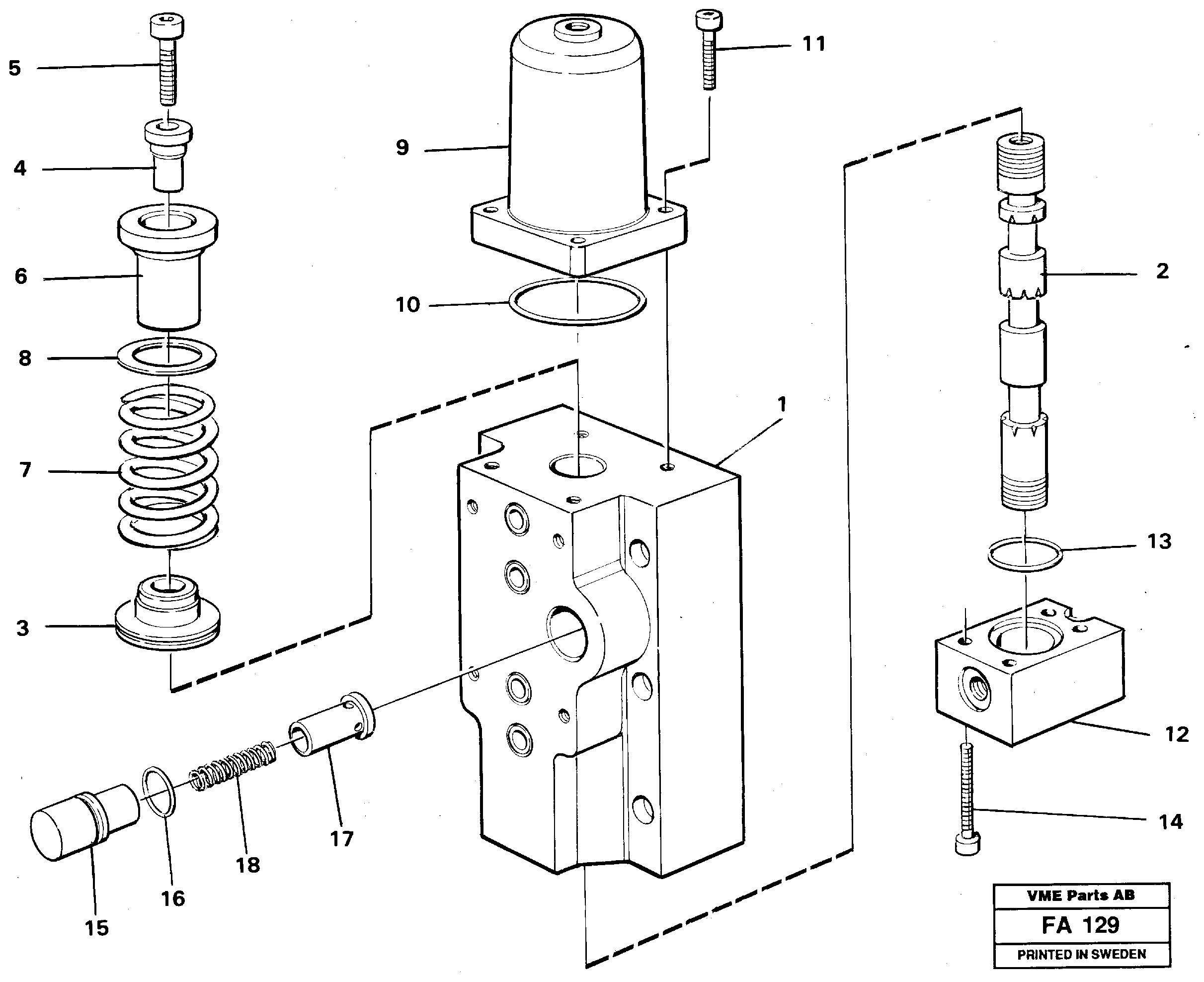 Four-way valves, Secondary — volvo parts diagram