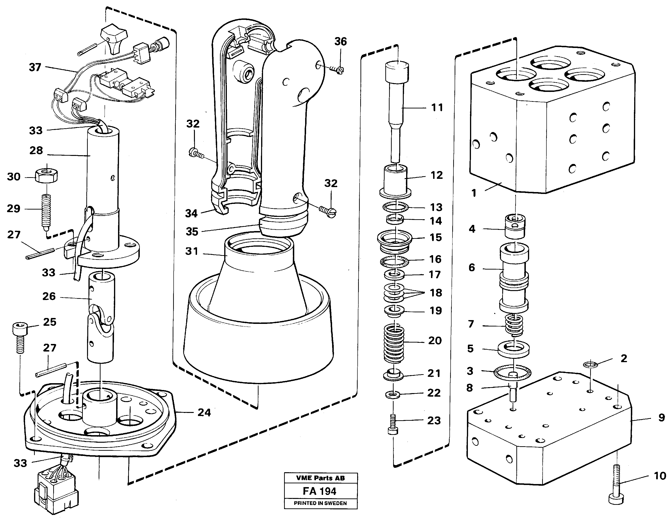 Control pressure valve — volvo parts diagram
