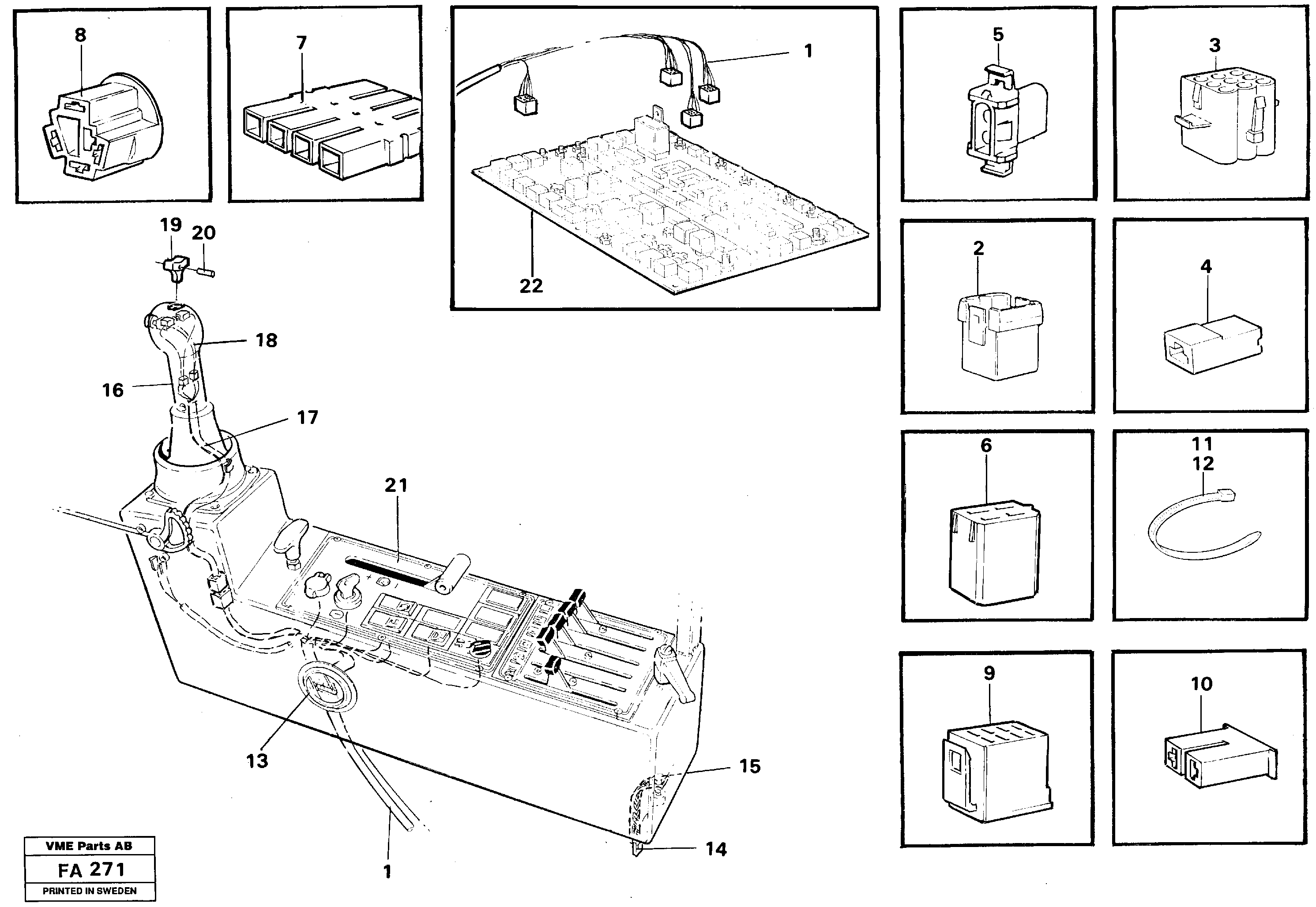 Cable harness, Side panel, Lh — volvo parts diagram