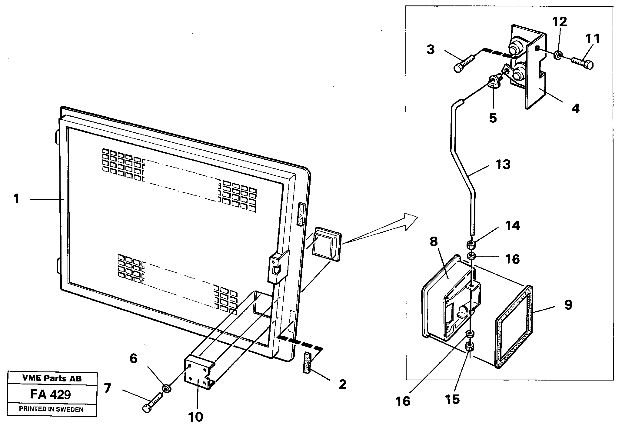 Door — volvo parts diagram