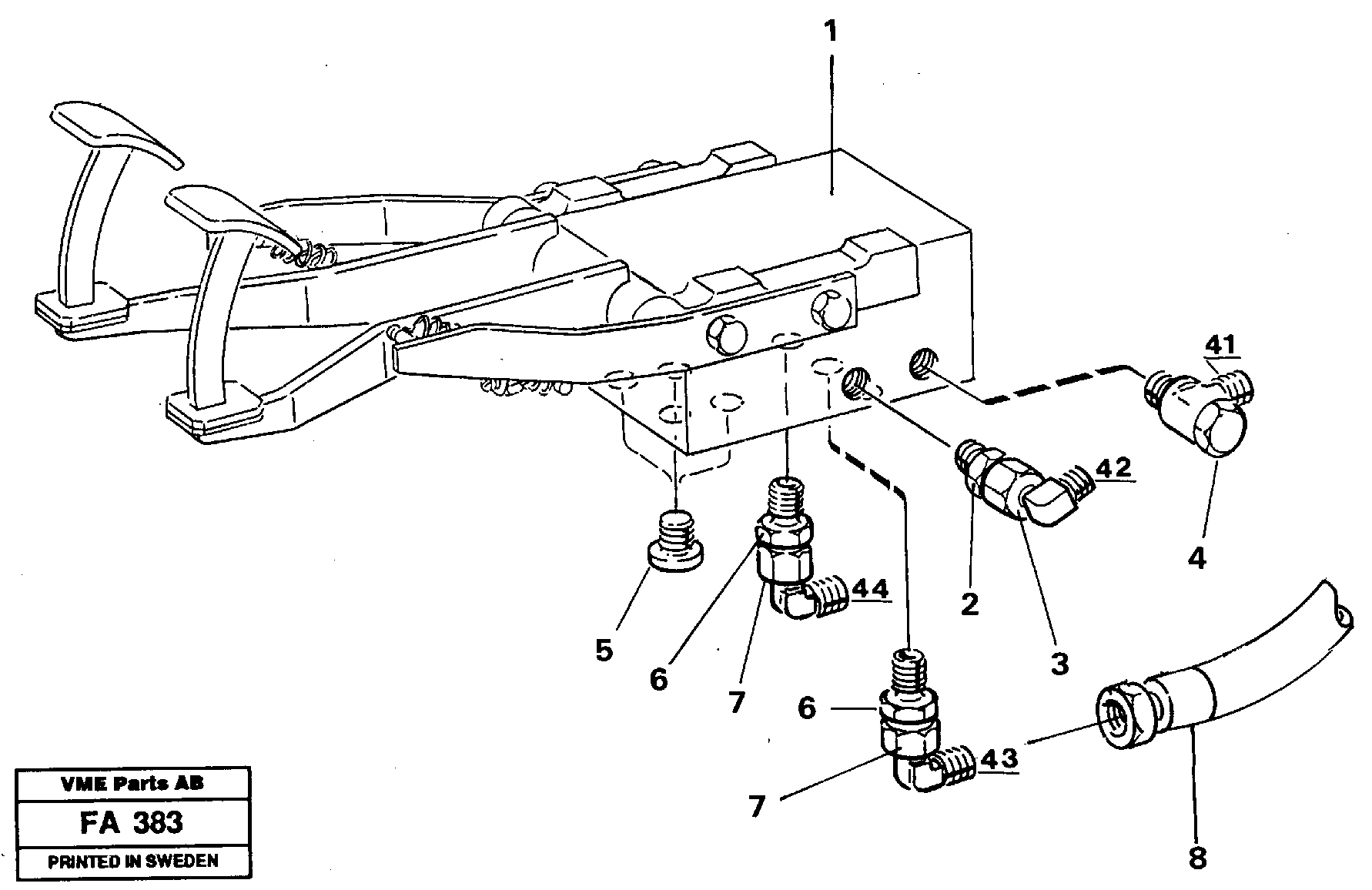 Pedal valve — volvo parts diagram