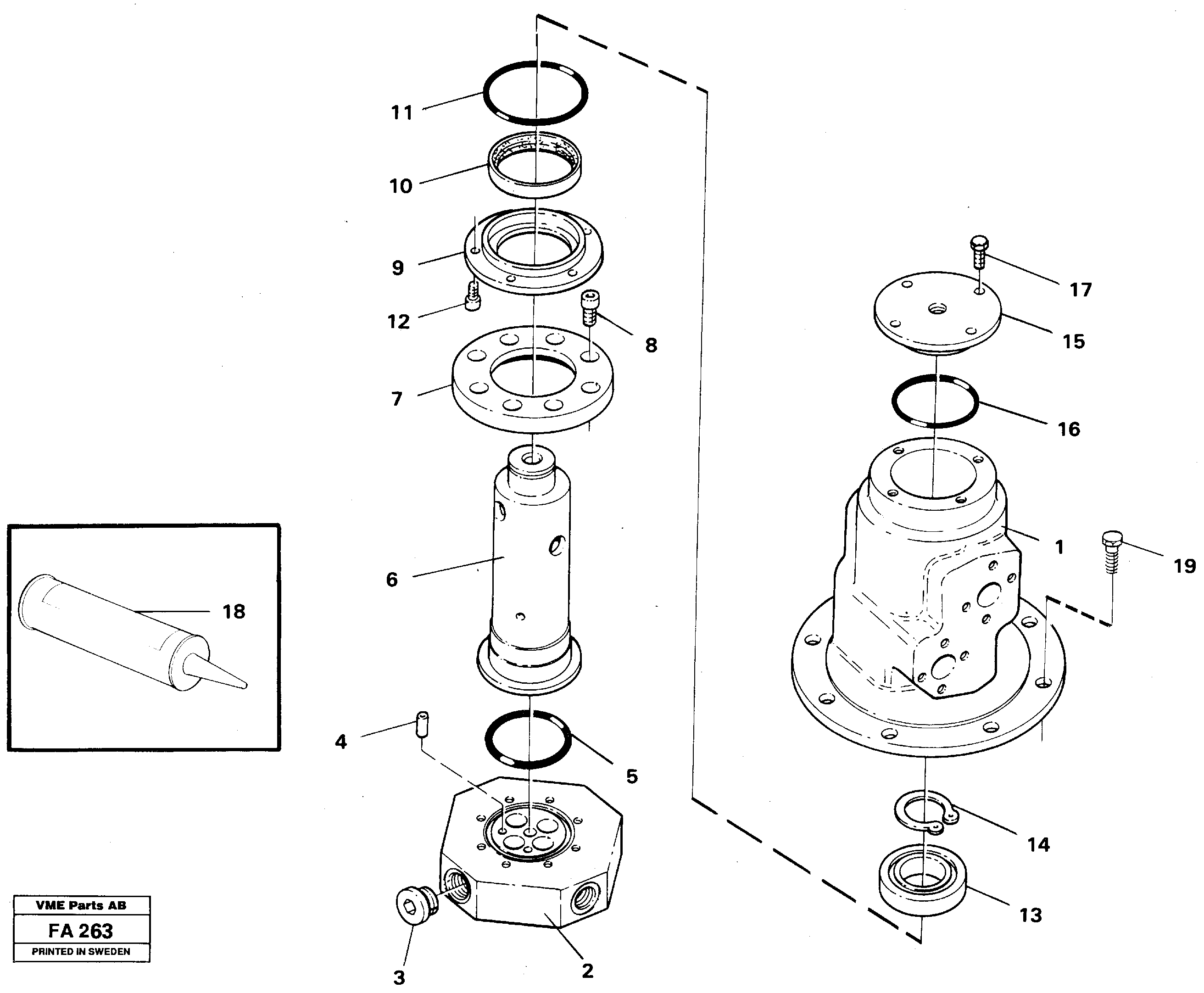 Turning joint — volvo parts diagram
