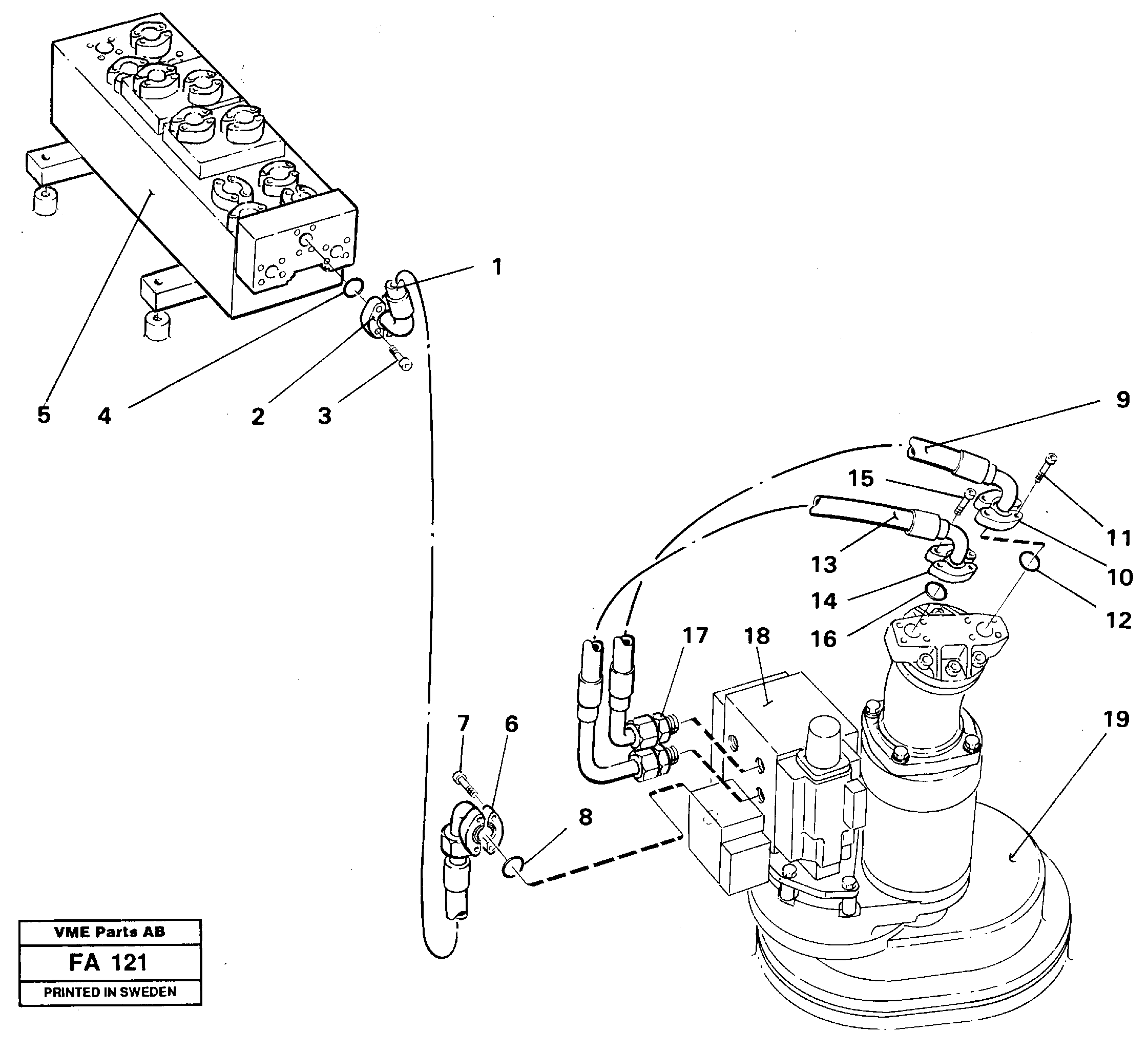 Hydraulic system, slewing — volvo parts diagram