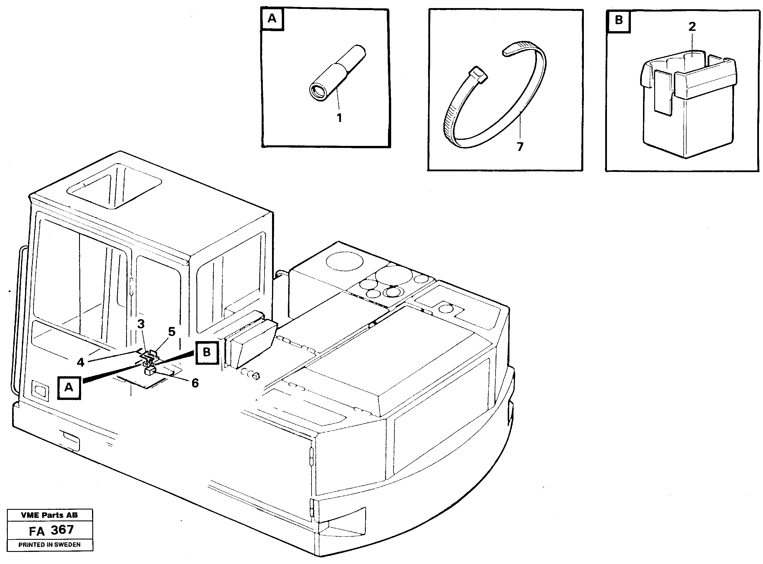 Electric installation for hydraulic hammer  14261292 — volvo parts diagram