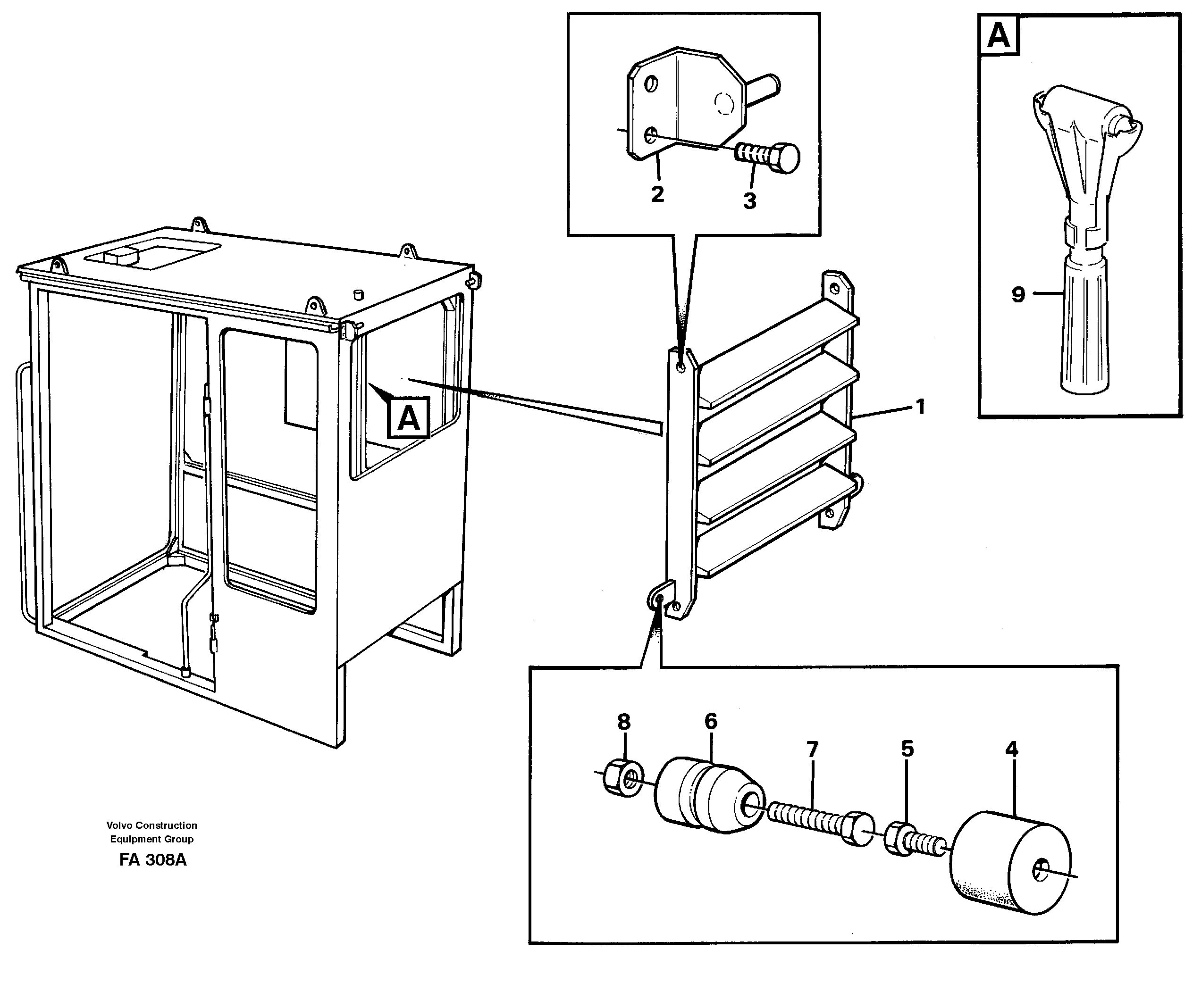 Jalusi Rear window  14250379 SER NO -3228, 14302329 SER NO 3229- — volvo parts diagram