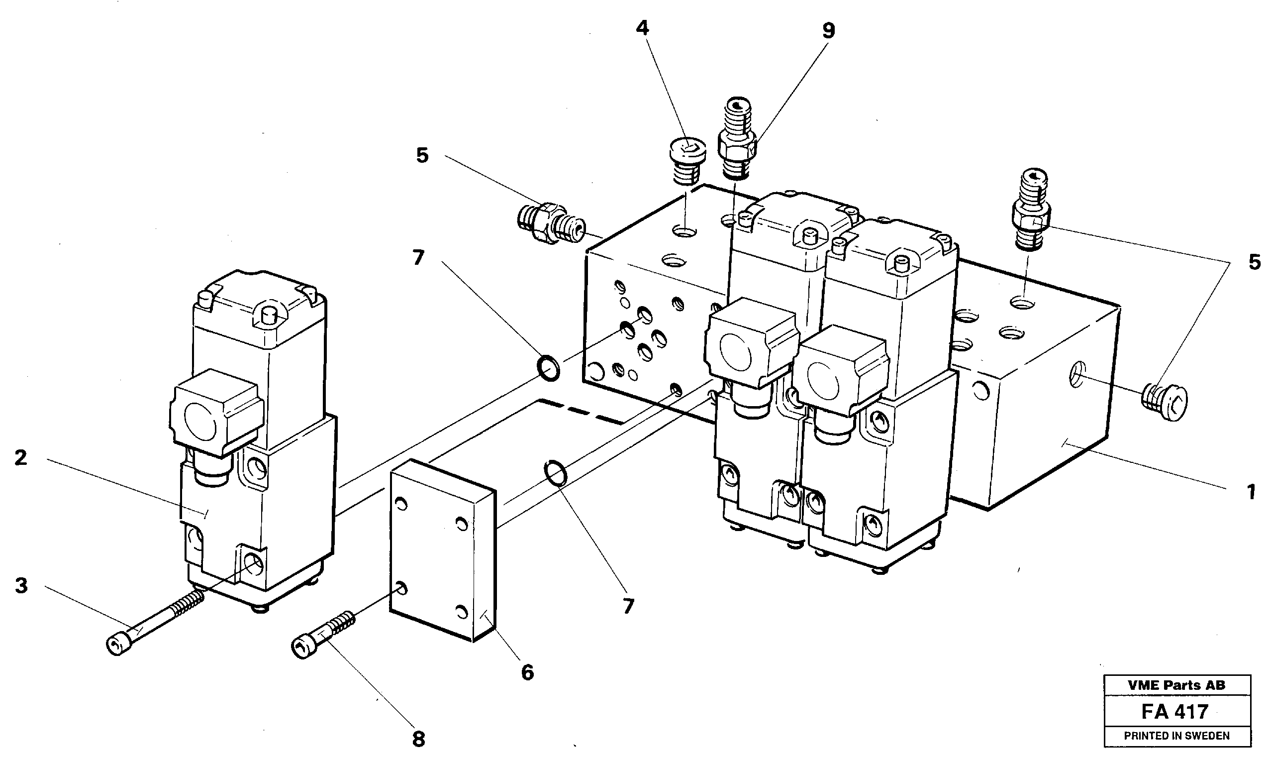 Electric valve block, extra — volvo parts diagram