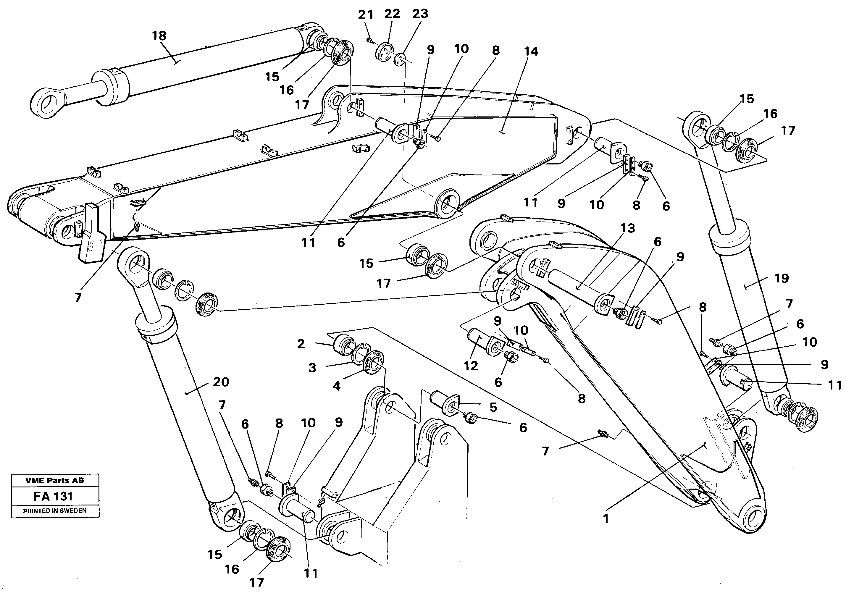 Adjustable boom  14261001 — volvo parts diagram