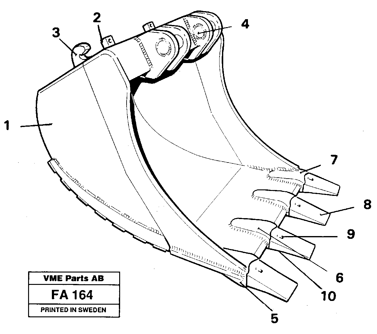 Buckets for Quickfit withplate cutting edges  14253096 14253097 14257469 — volvo parts diagram