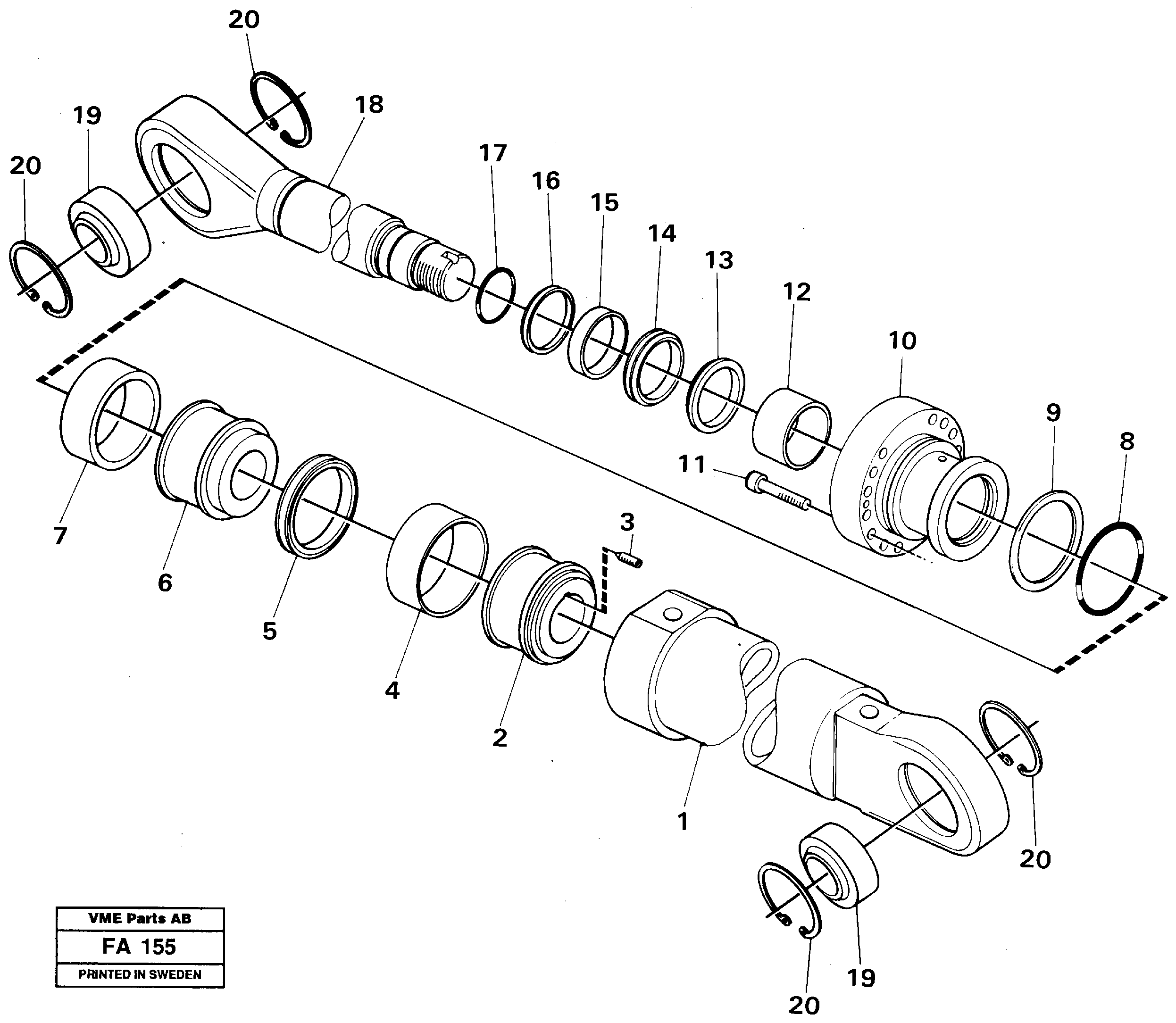 Boom cylinder — volvo parts diagram