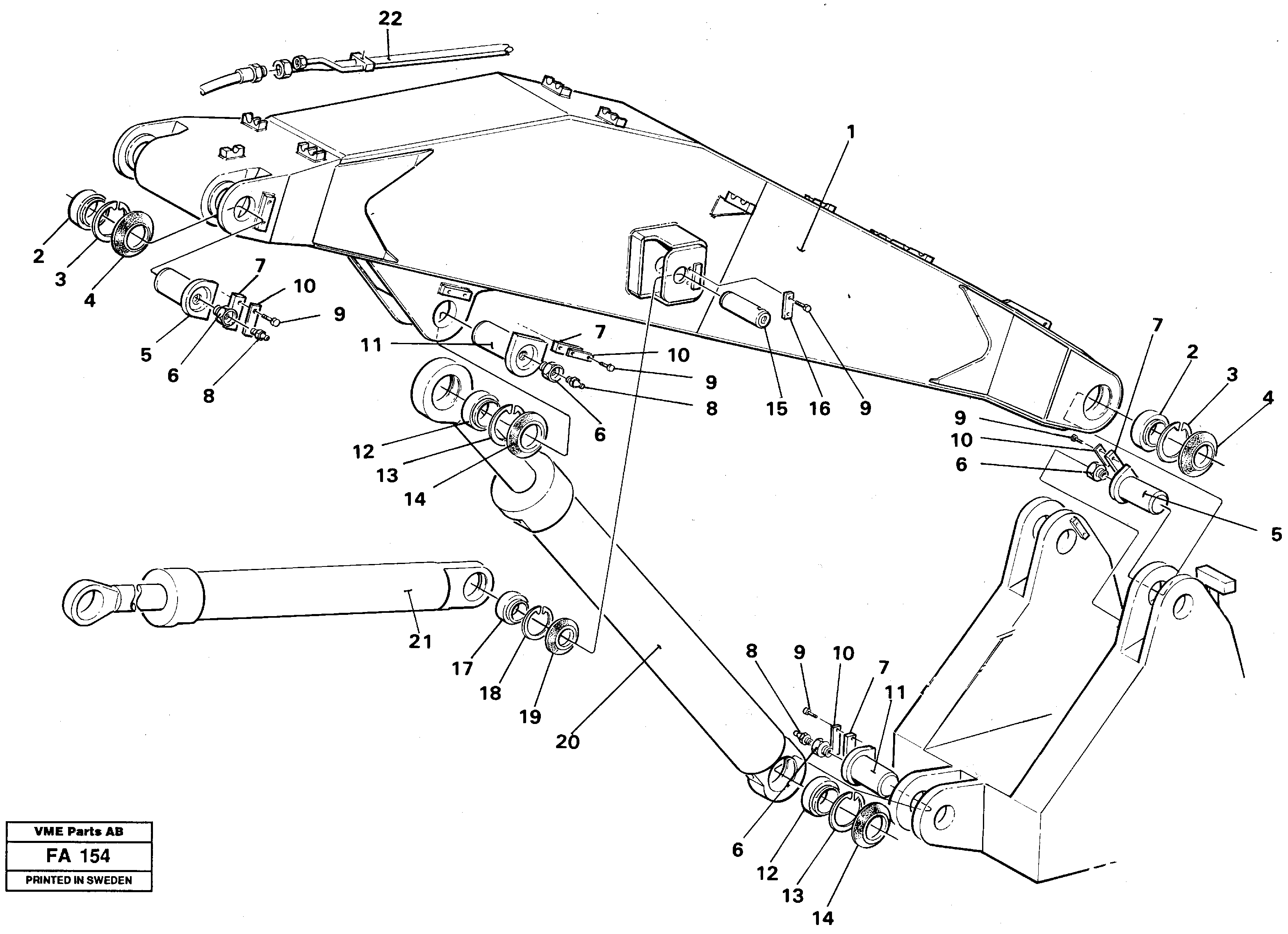 Front shovel equipment Boom  14264385 — volvo parts diagram