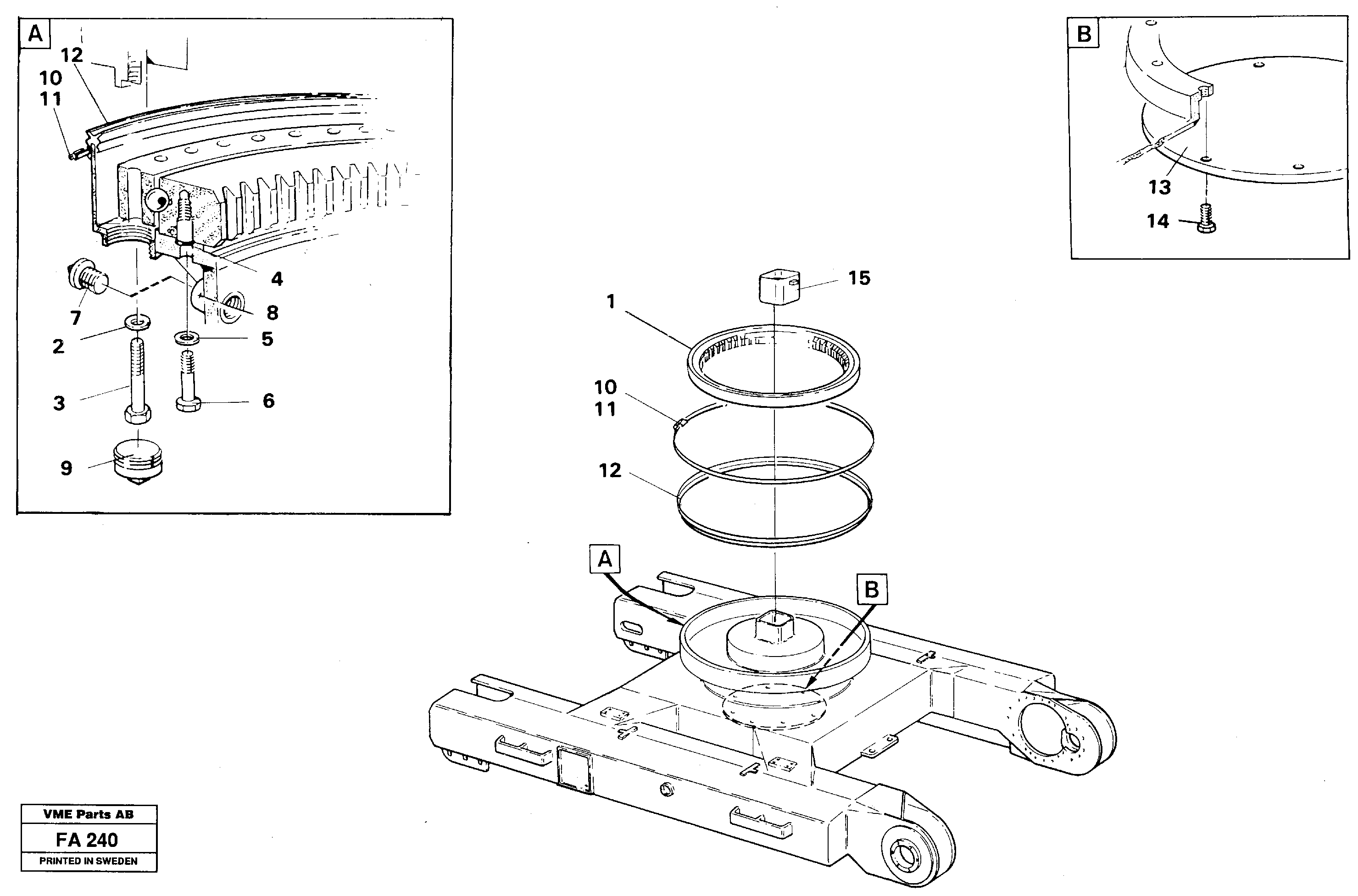 Slewing ring attachment — volvo parts diagram