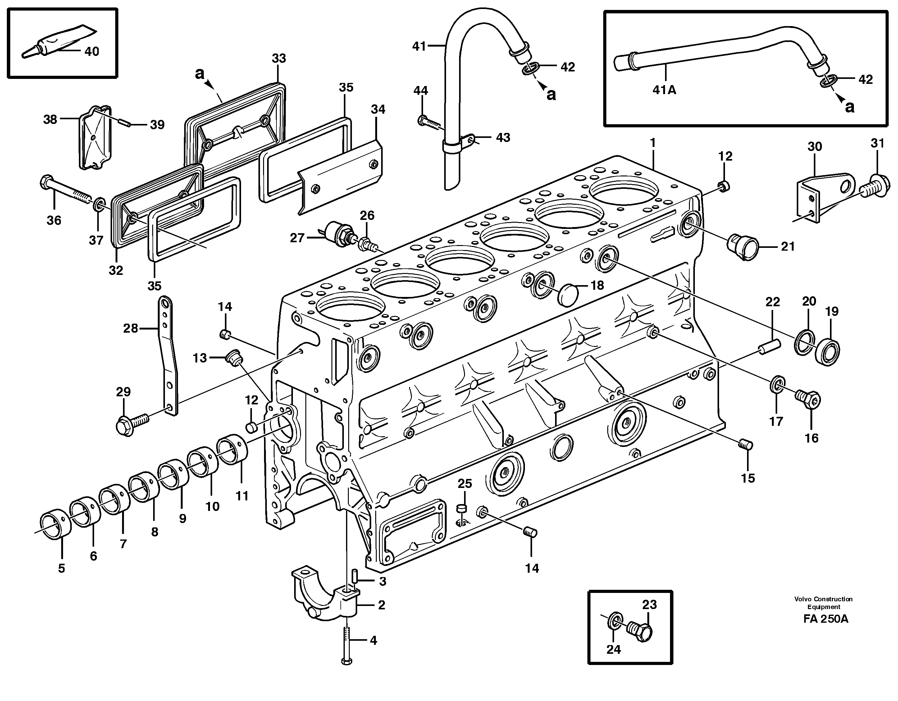 Cylinder block — volvo parts diagram