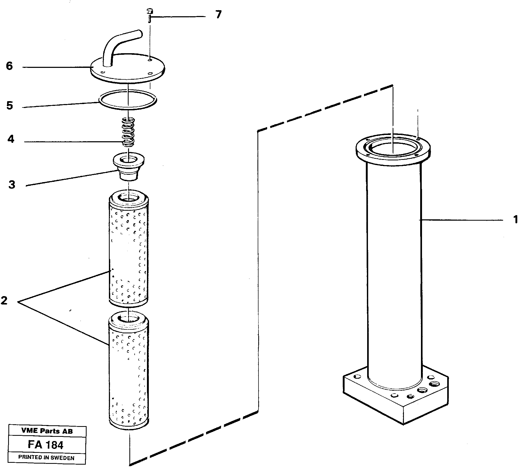 Leak oil filter — volvo parts diagram