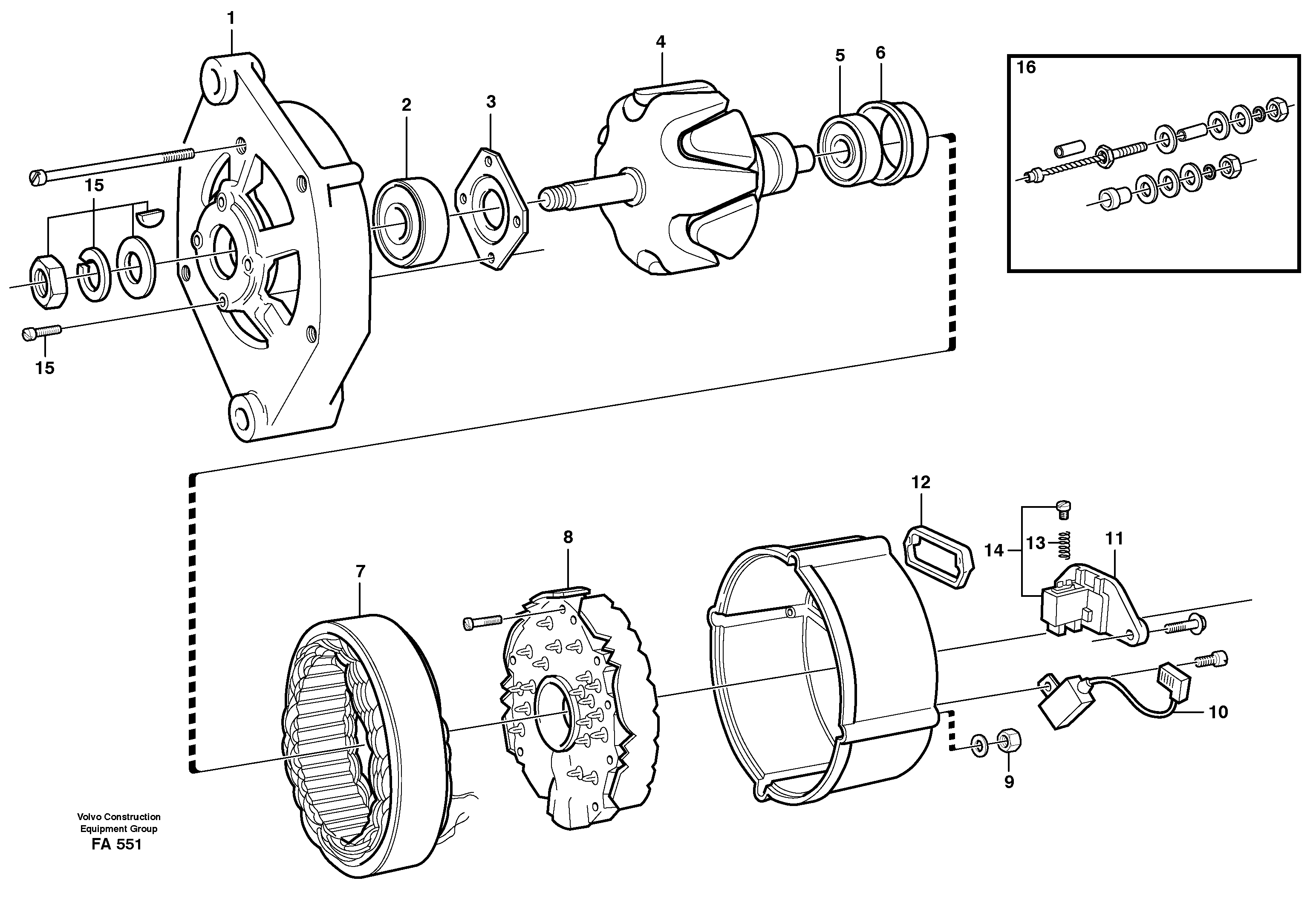 Alternator  14259280 — volvo parts diagram