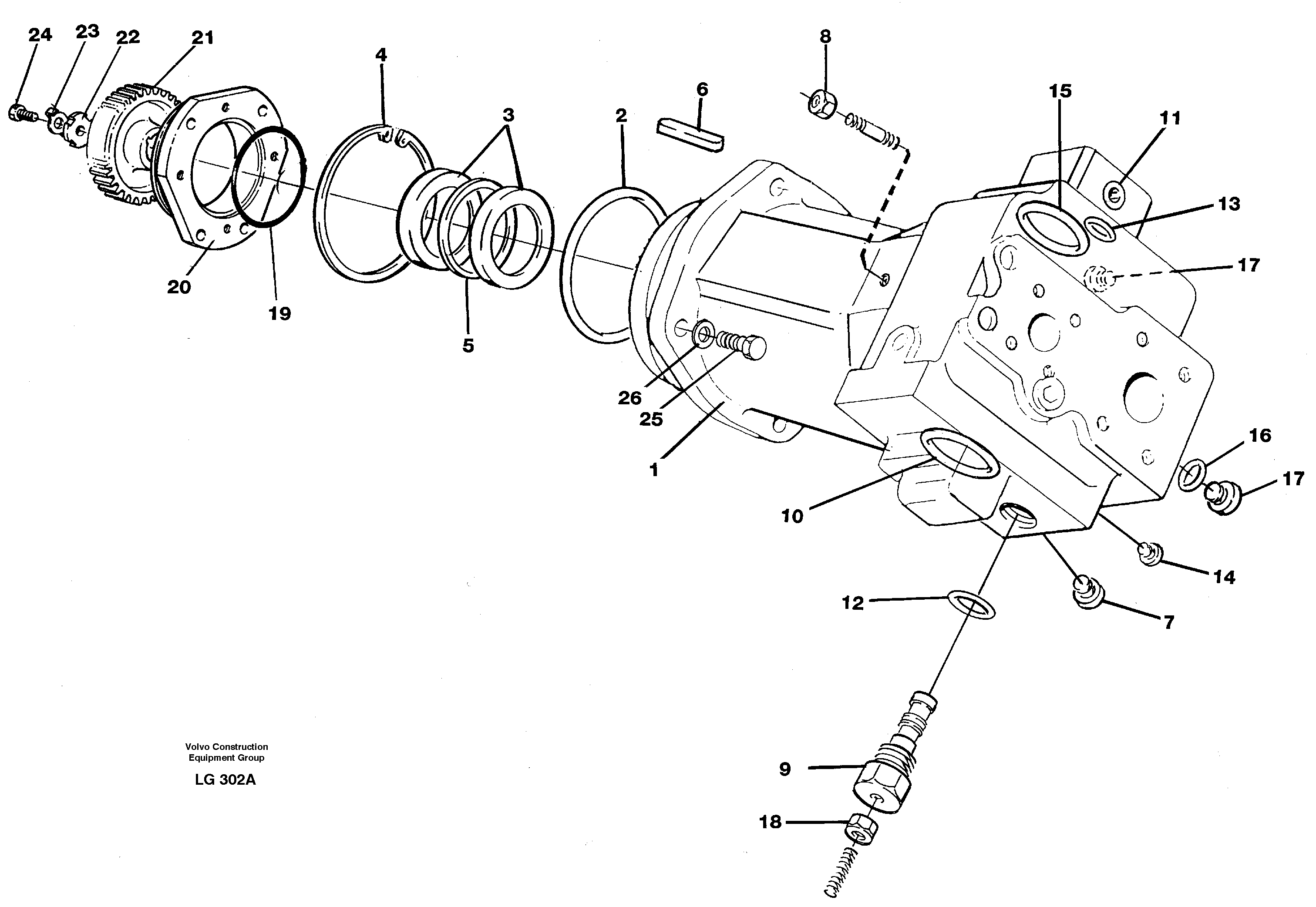 Hydraulic pump — volvo parts diagram