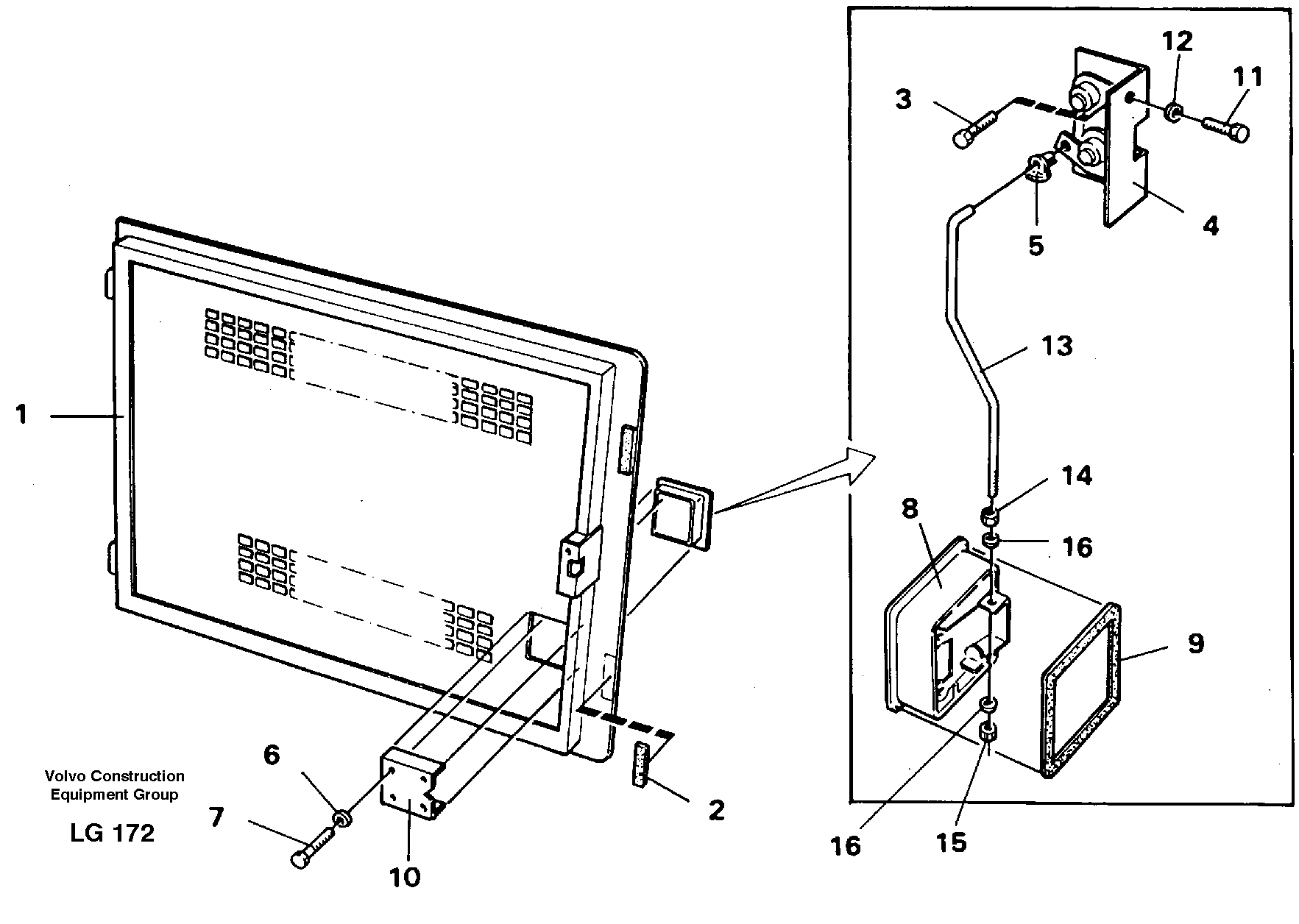 Door, cab elevation — volvo parts diagram