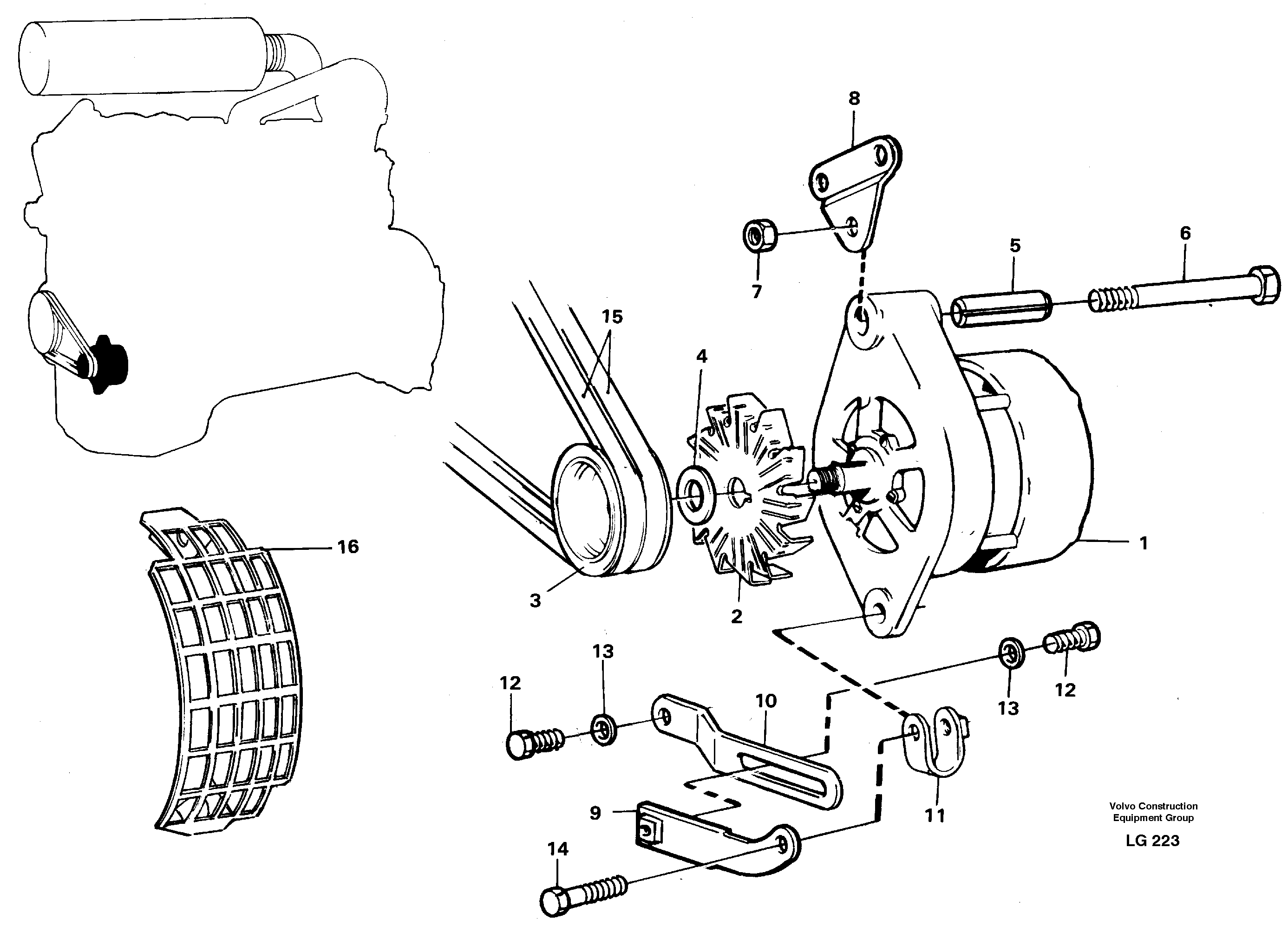 Alternator, assembly — volvo parts diagram