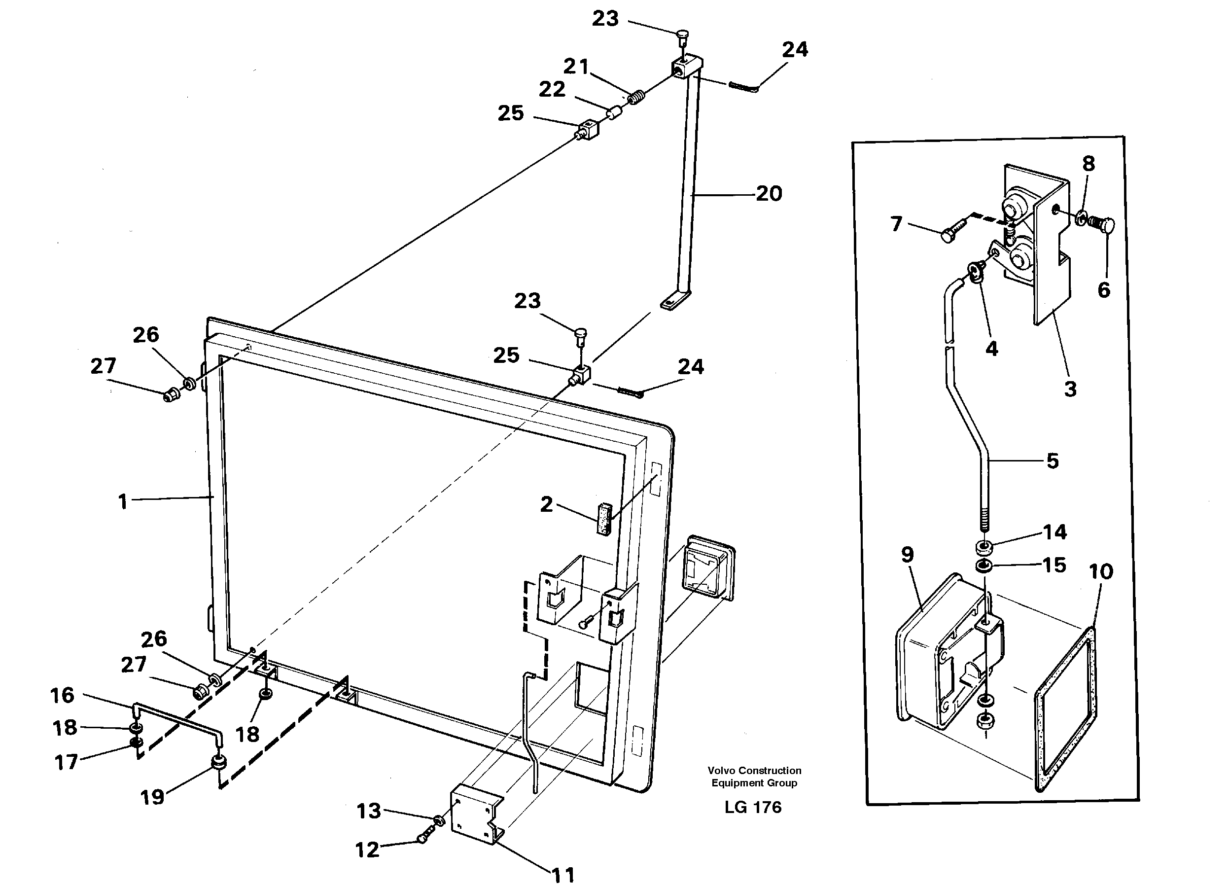 Door, valve housing — volvo parts diagram