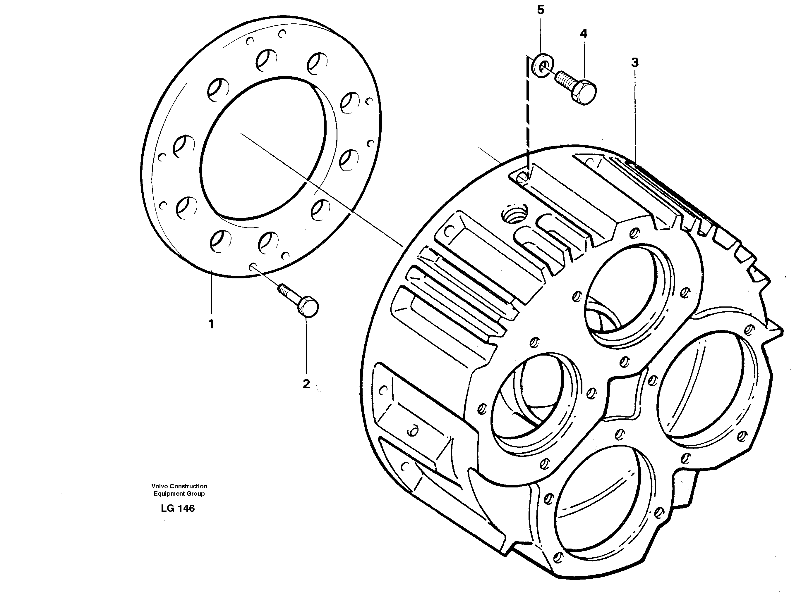 Assembly pump gear box — volvo parts diagram