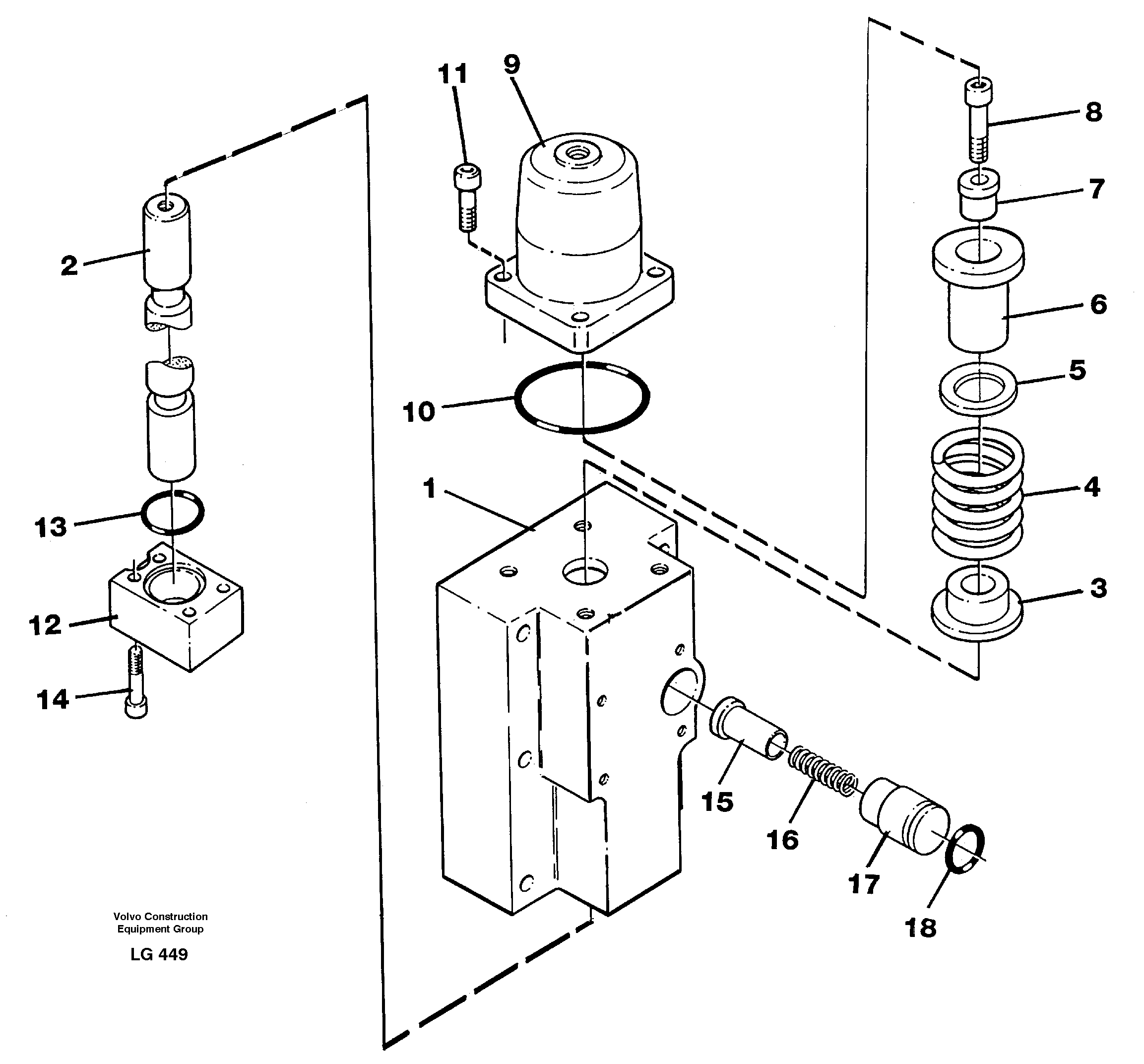 Four-way valve — volvo parts diagram