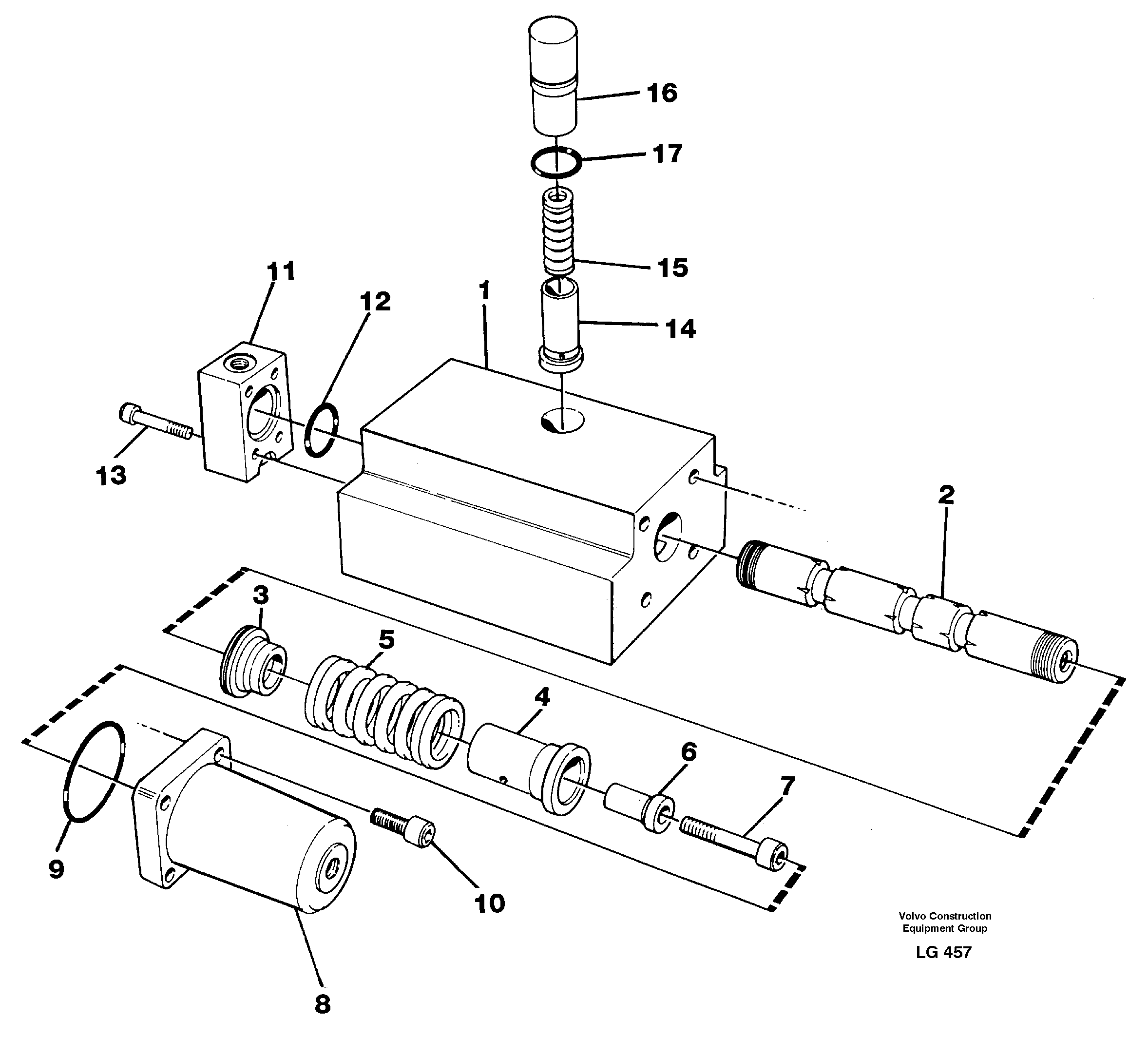Four-way valve — volvo parts diagram