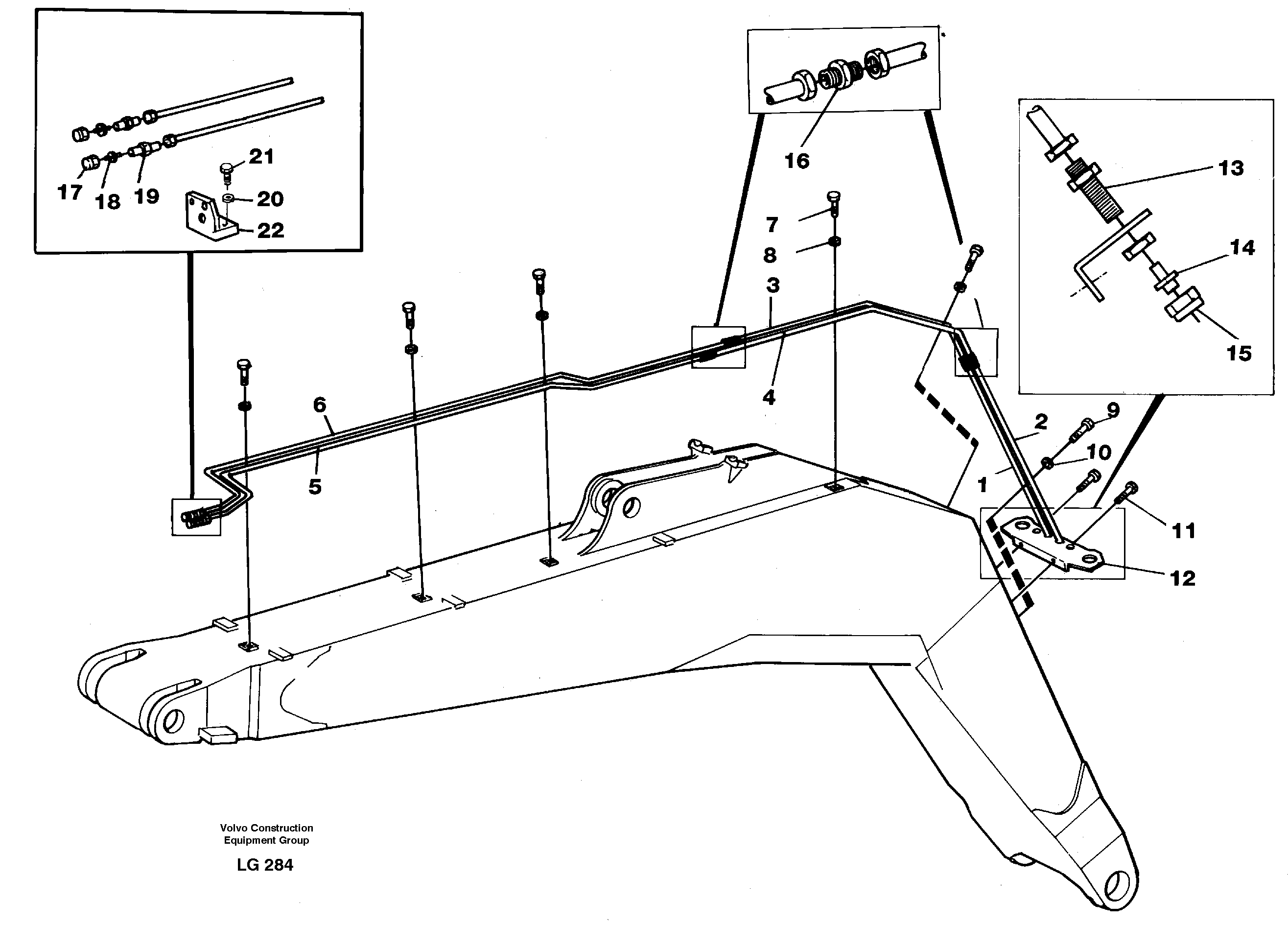Hydr. quick fit equipm. on mono boom — volvo parts diagram