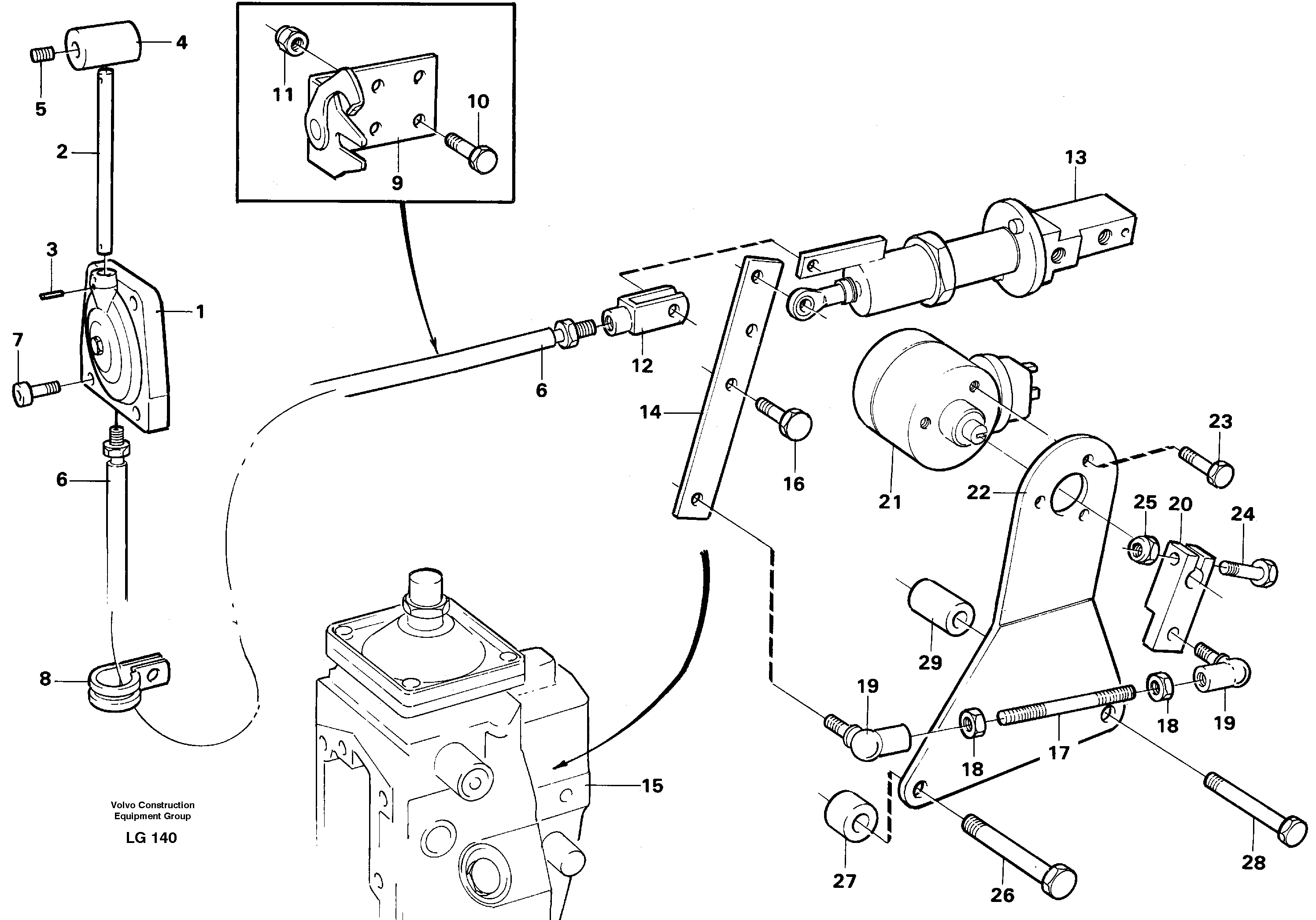 Throttle control — volvo parts diagram