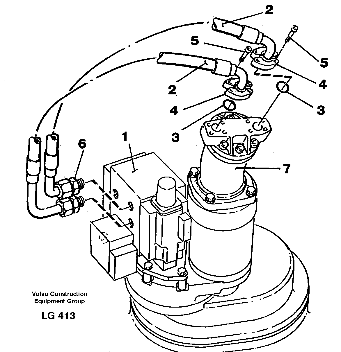 Boom swing system — volvo parts diagram