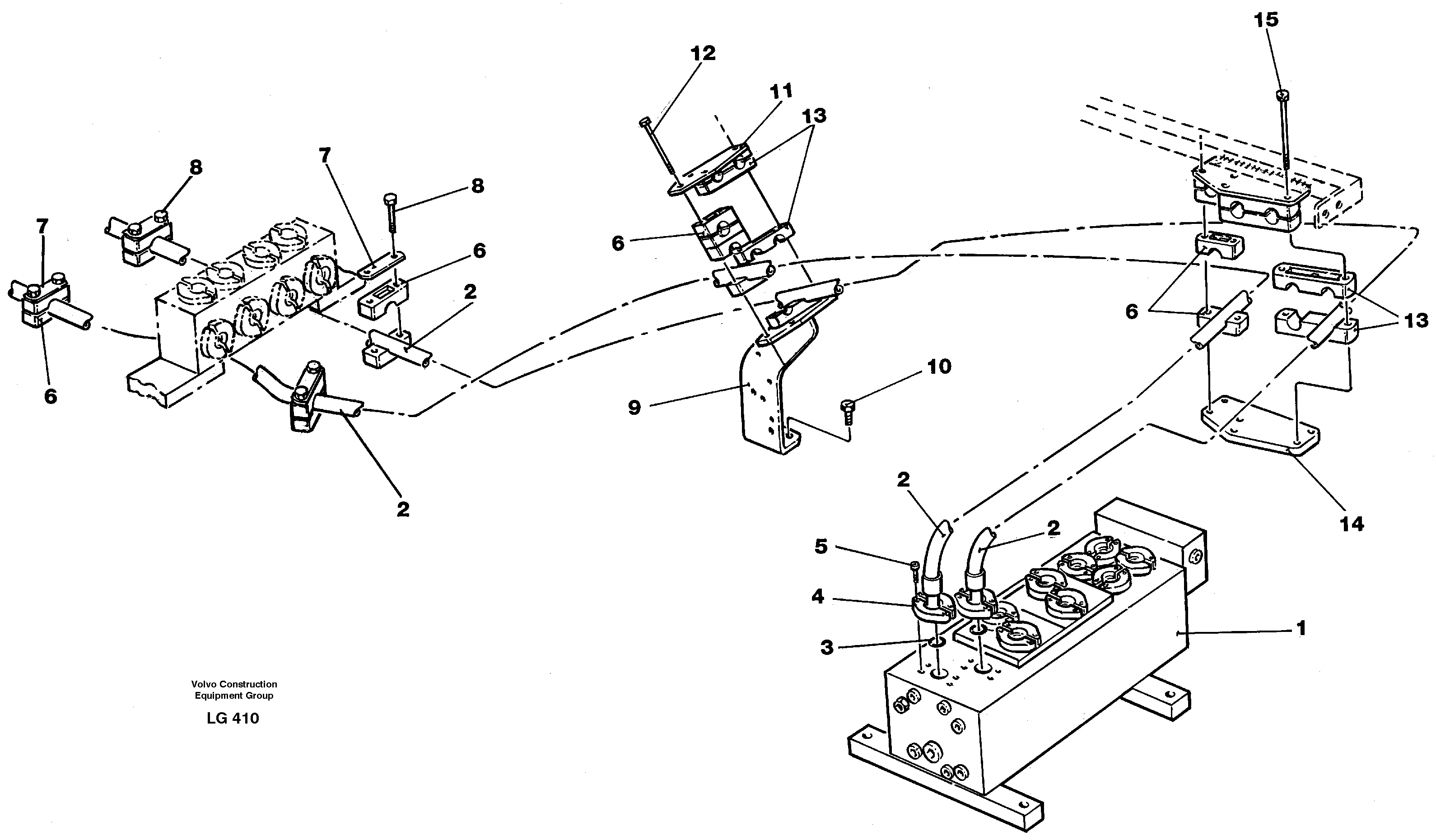 Hydraulic system, boom — volvo parts diagram