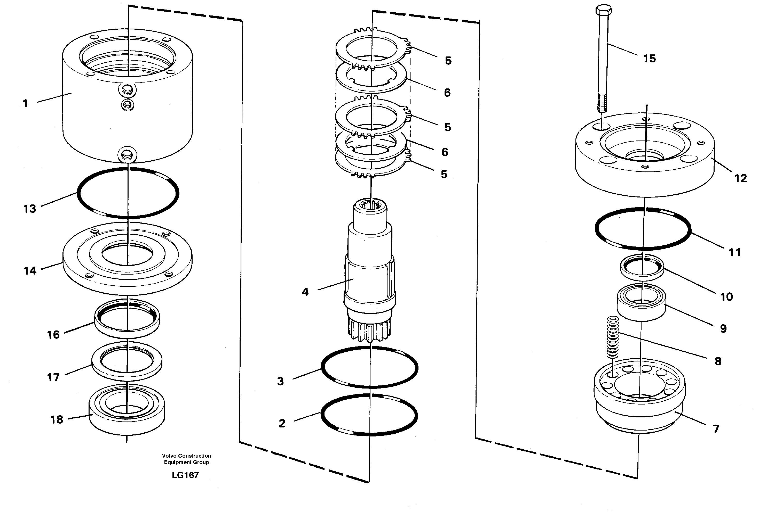 Slewing brake — volvo parts diagram