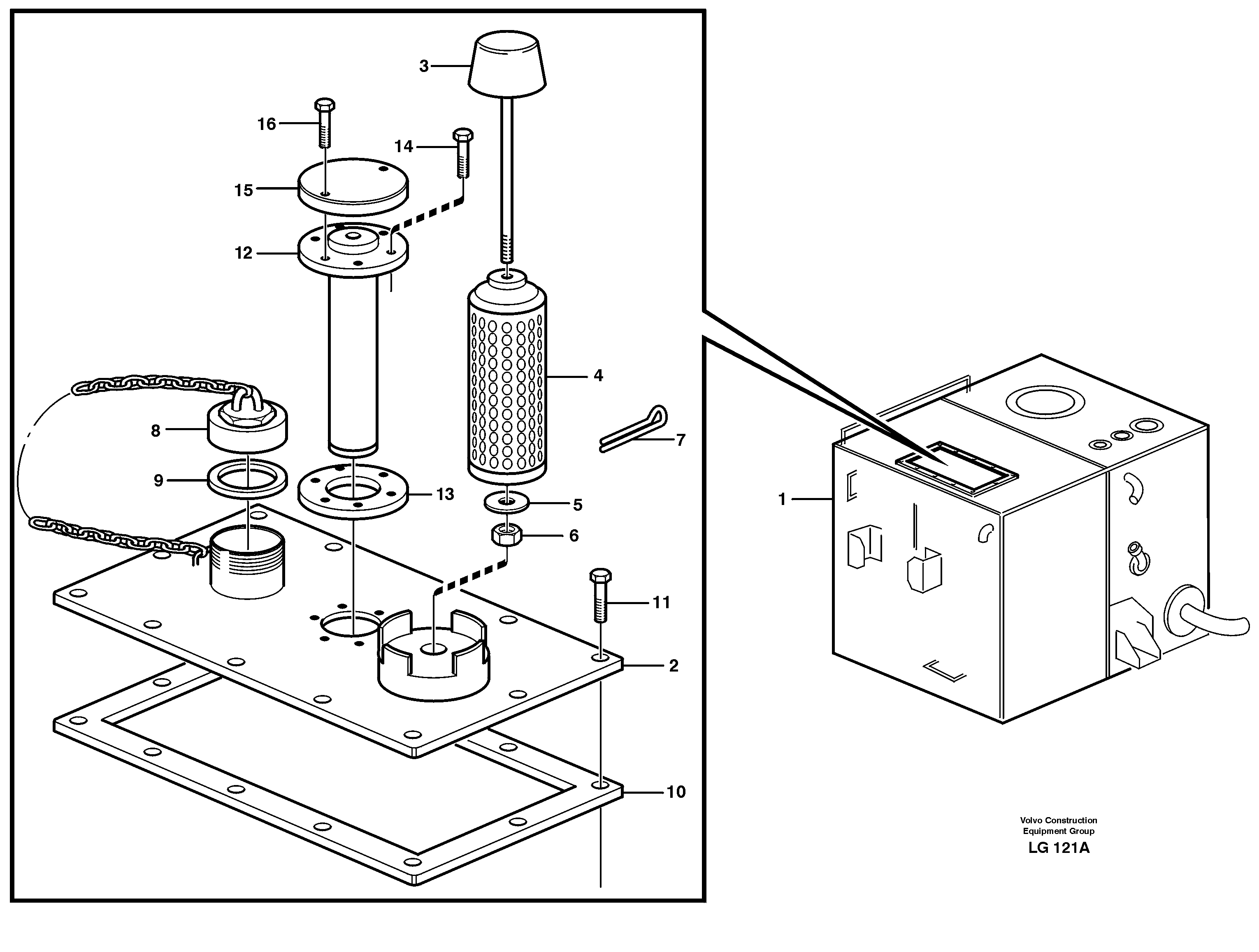 Fuel tank — volvo parts diagram