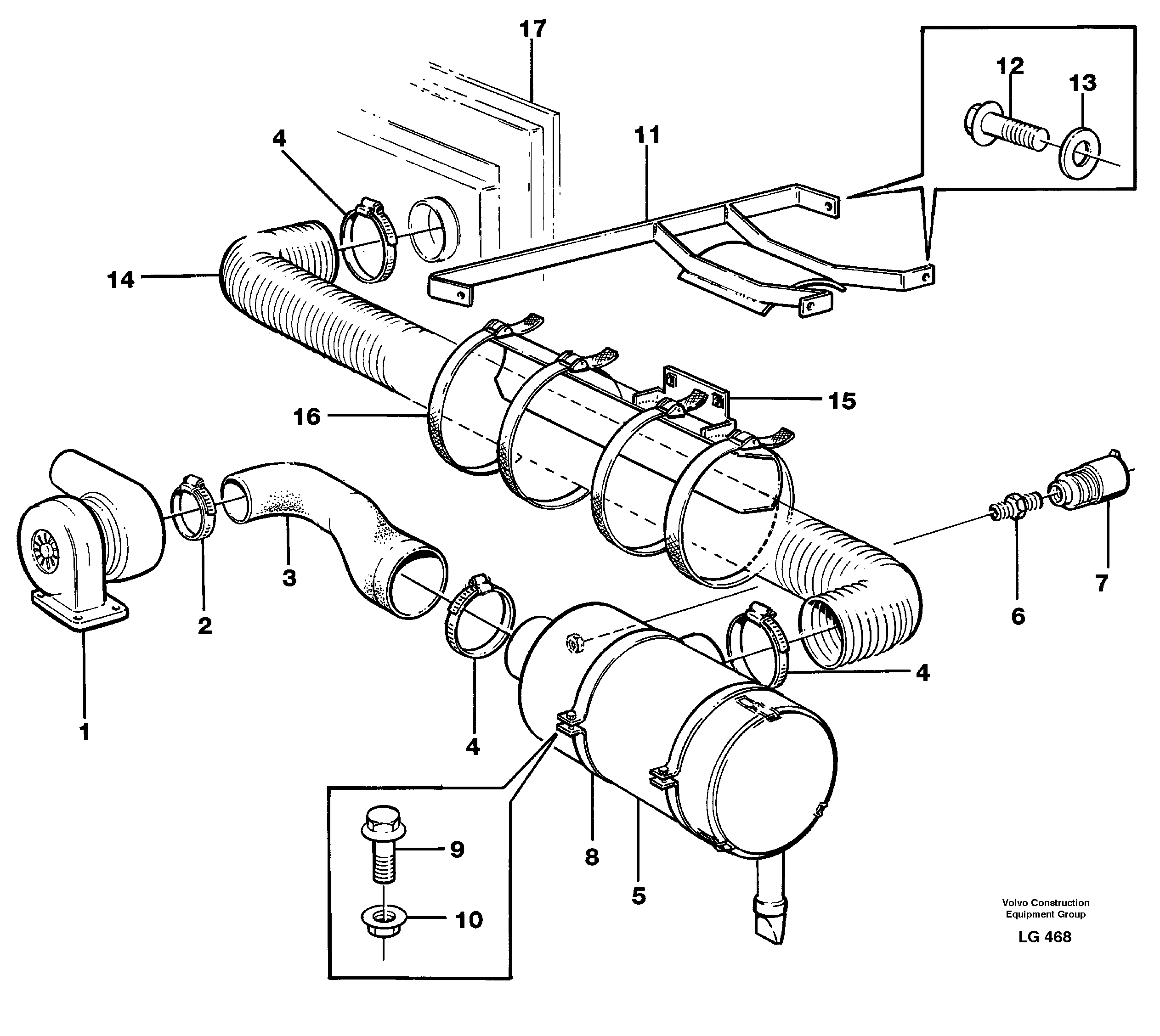 Inlet system — volvo parts diagram