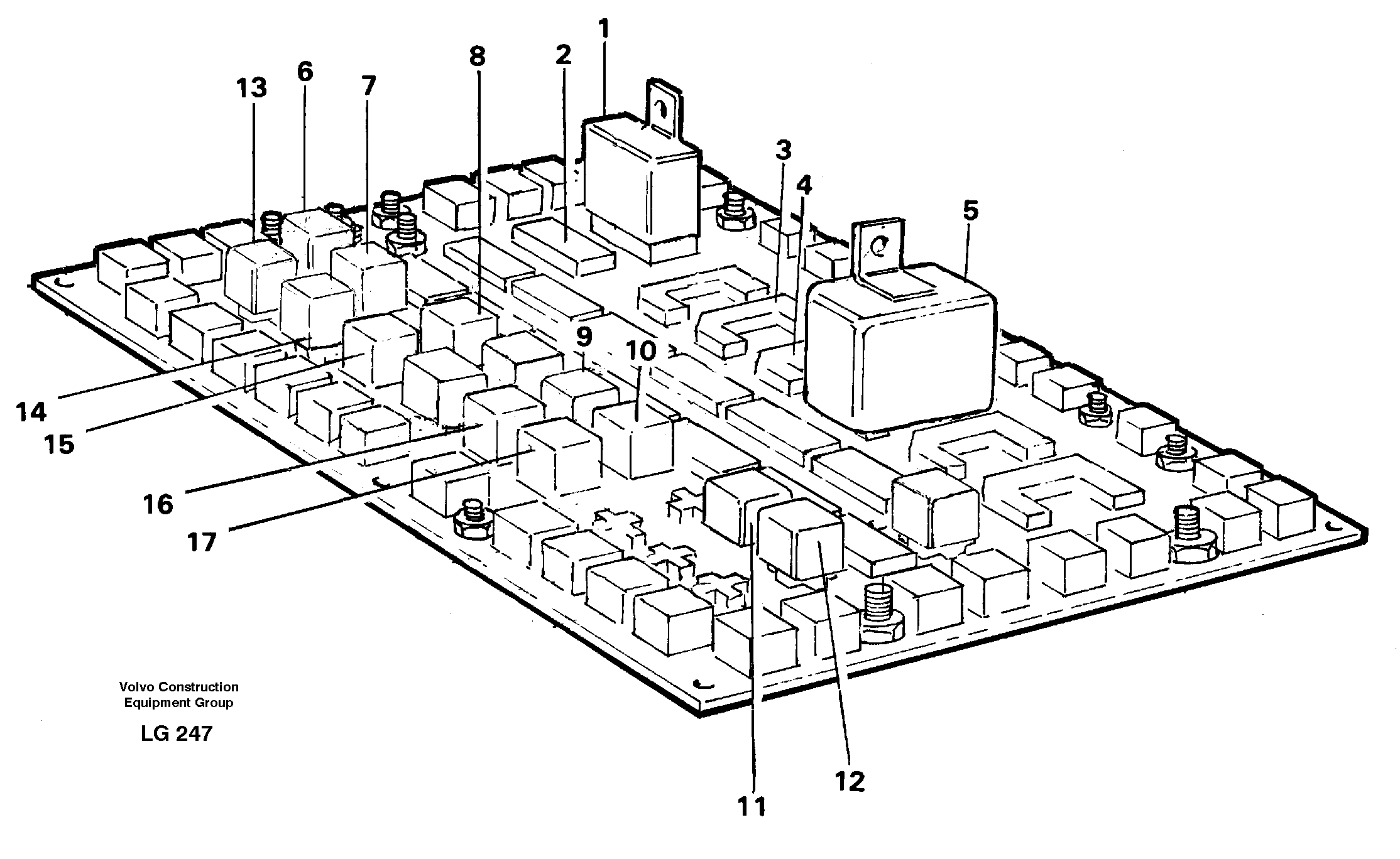 Electrical distribution unit, relay — volvo parts diagram