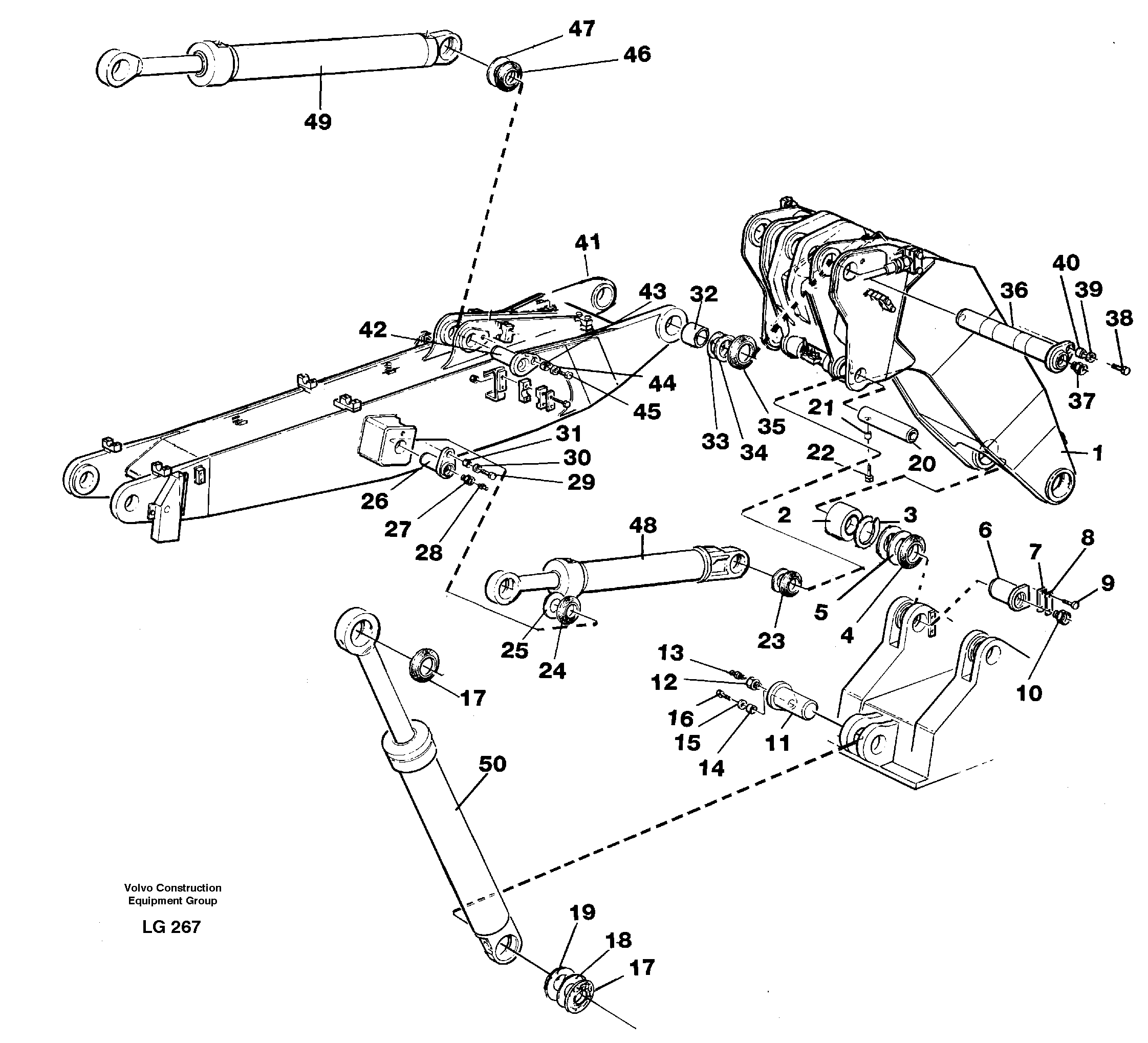 Adjustable boom  14257308 — volvo parts diagram