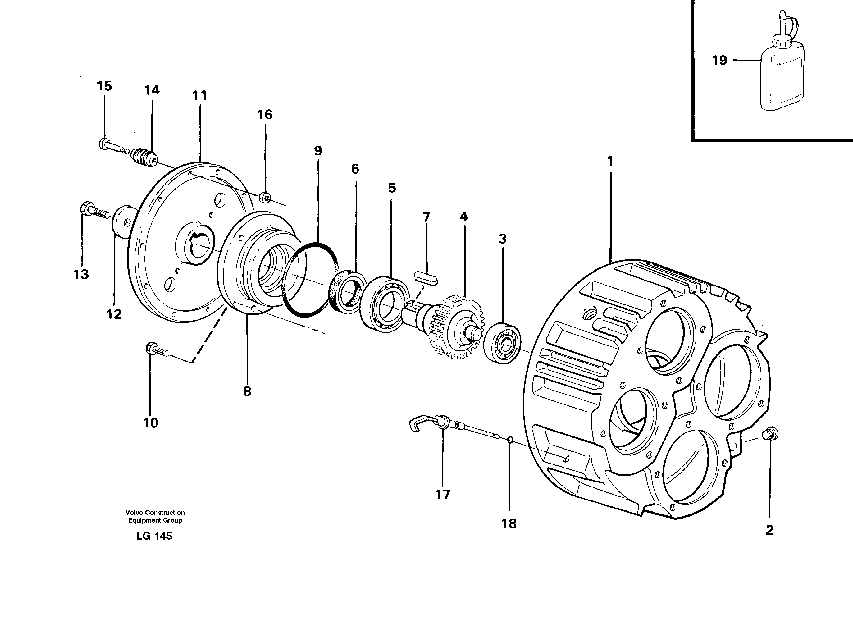 Pump gear box — volvo parts diagram