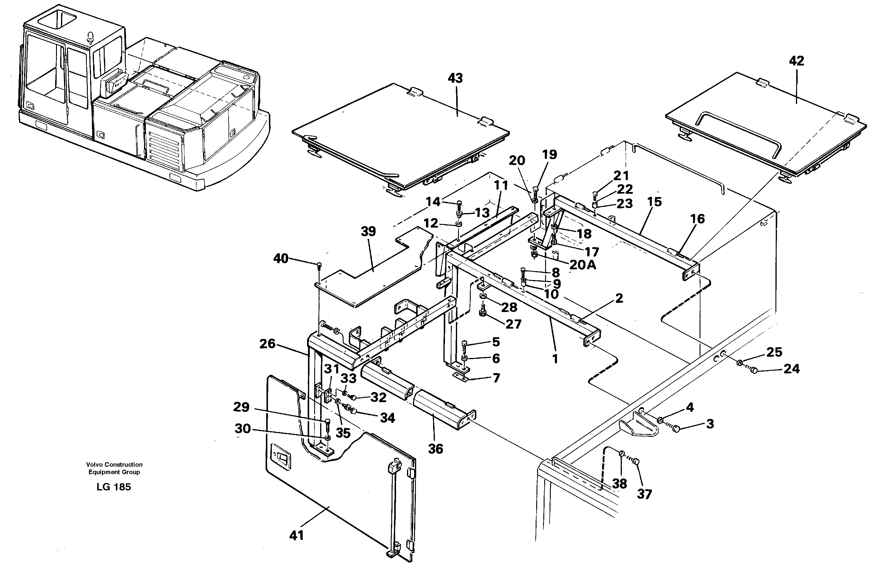 Support, cover plates, front — volvo parts diagram