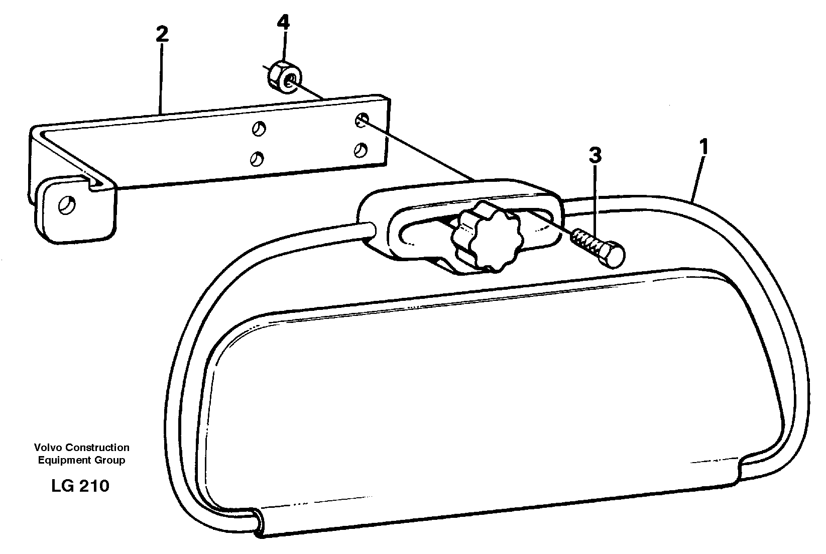 Sun visor, interior  14247059,STD SER NO 2321- — volvo parts diagram