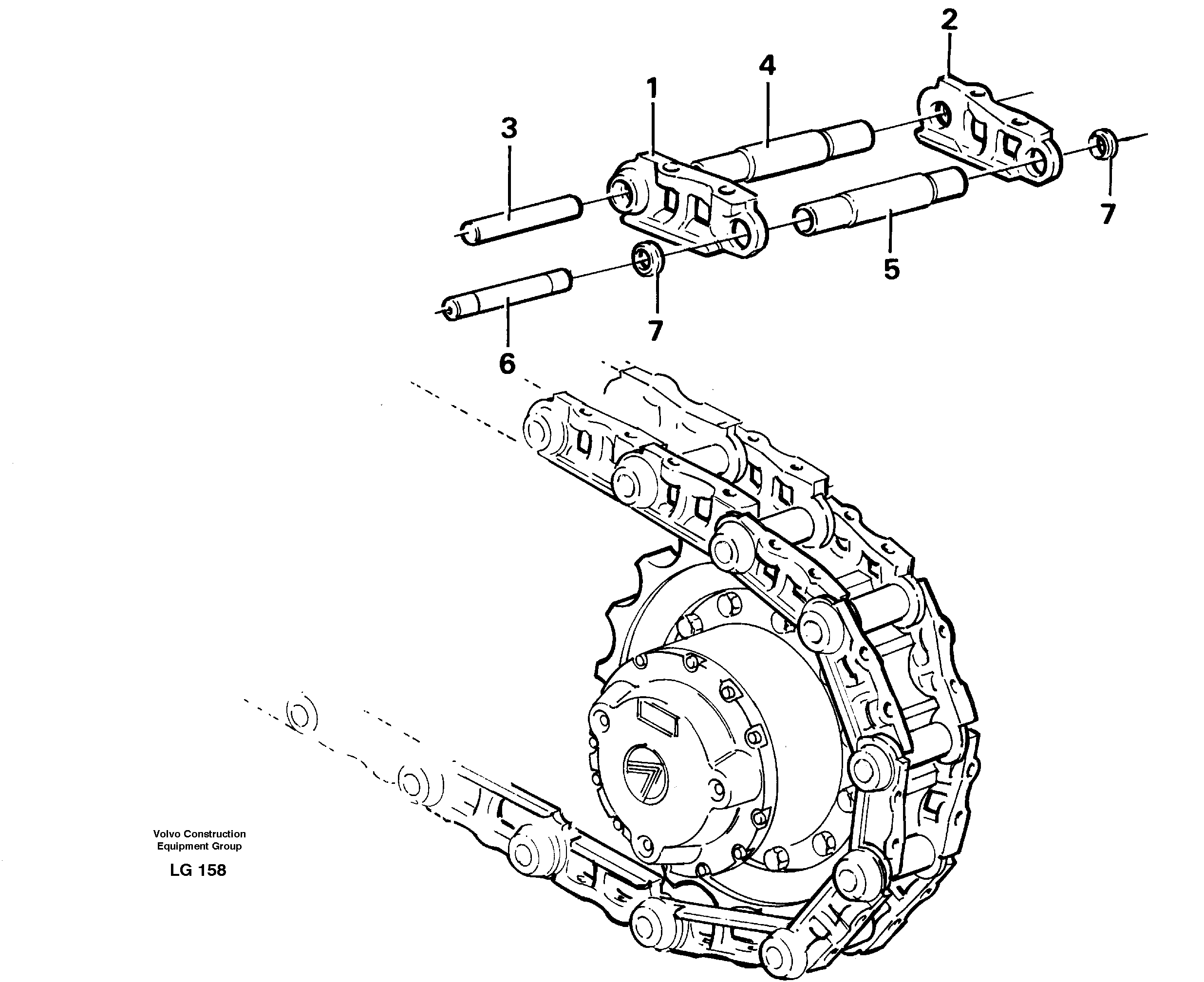 Track chain — volvo parts diagram