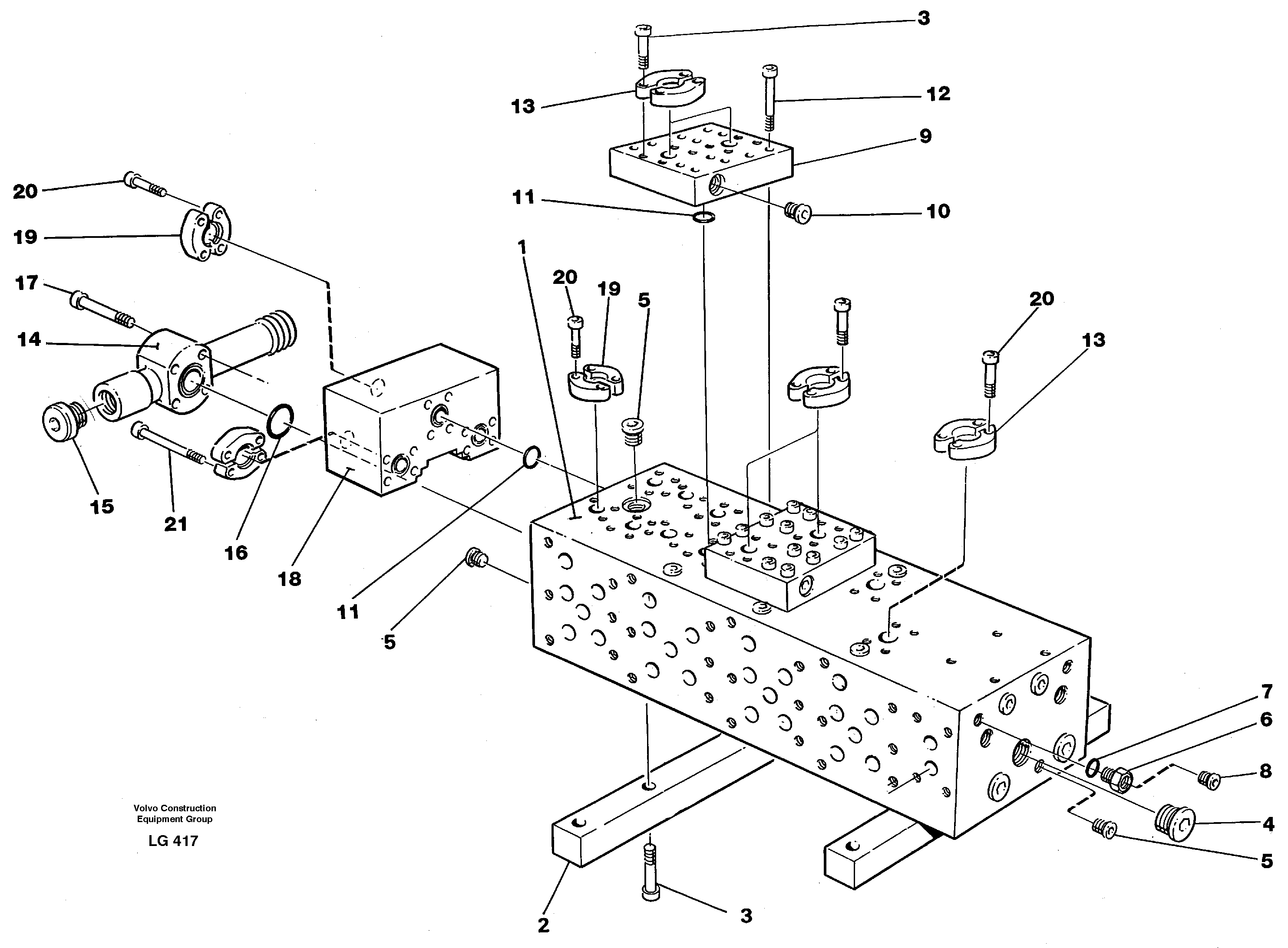 Main valve block — volvo parts diagram