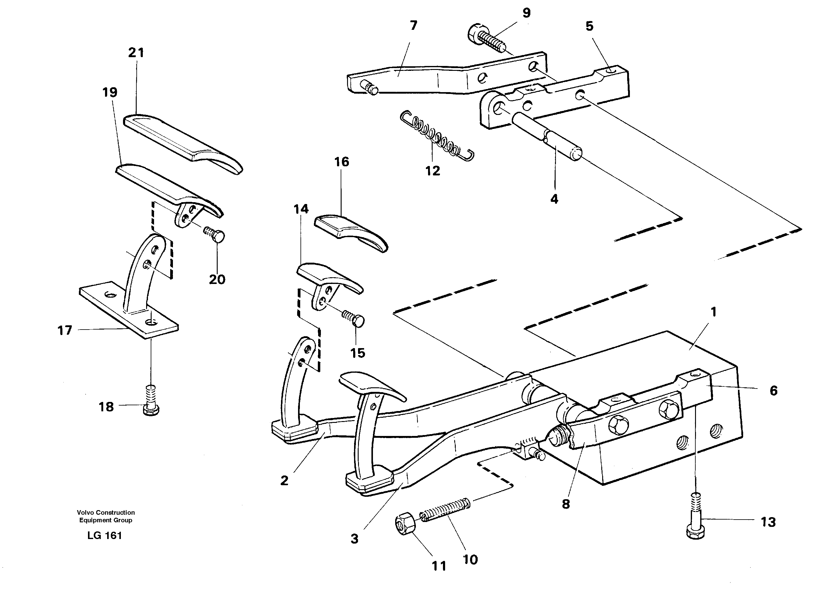 Pedal valve and foot rest — volvo parts diagram