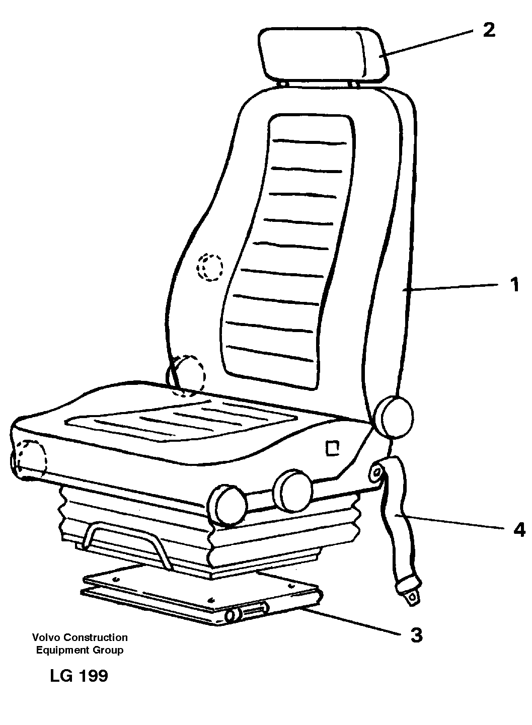 Operator seat Viking — volvo parts diagram