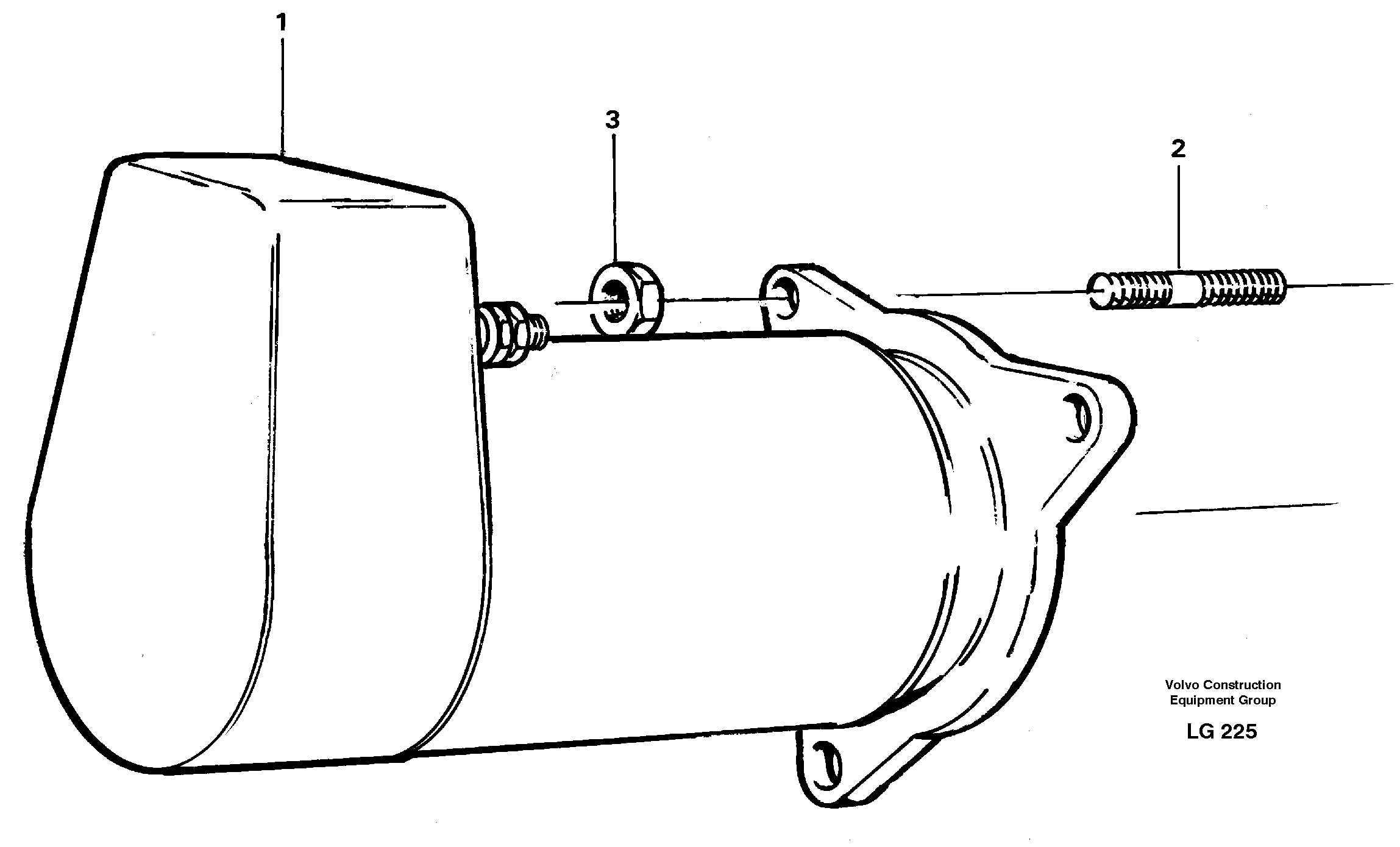 Starter motor, mounting — volvo parts diagram