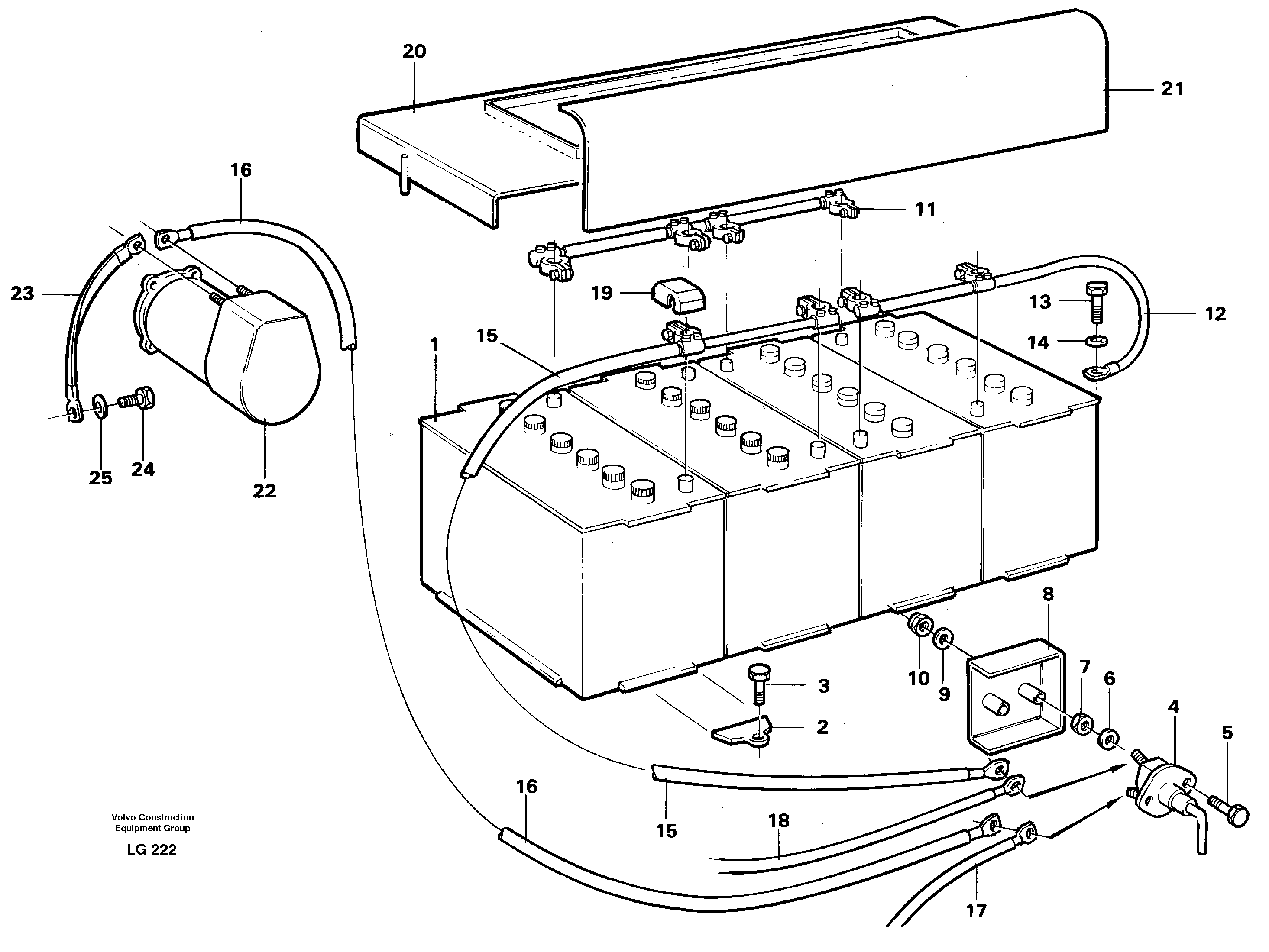 Battery, assembly — volvo parts diagram