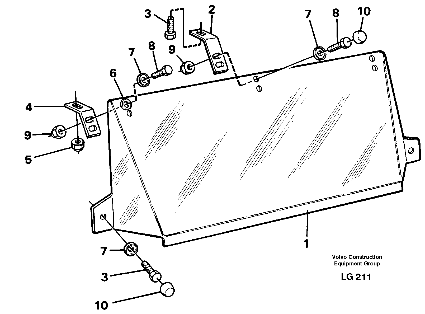 Sun visor Outer  14250635 — volvo parts diagram
