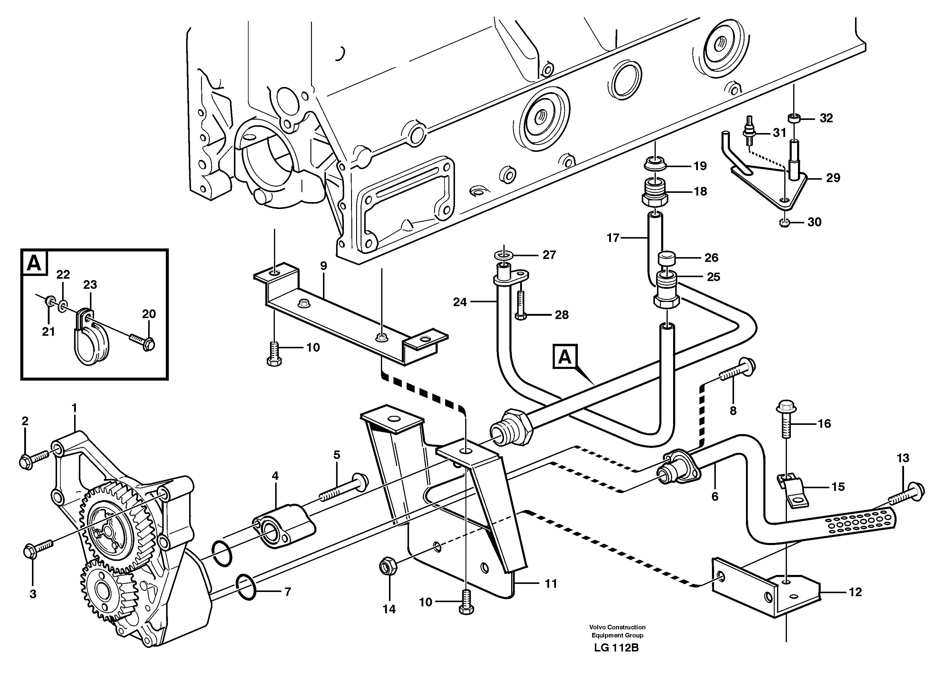 Lubricating oil system — volvo parts diagram